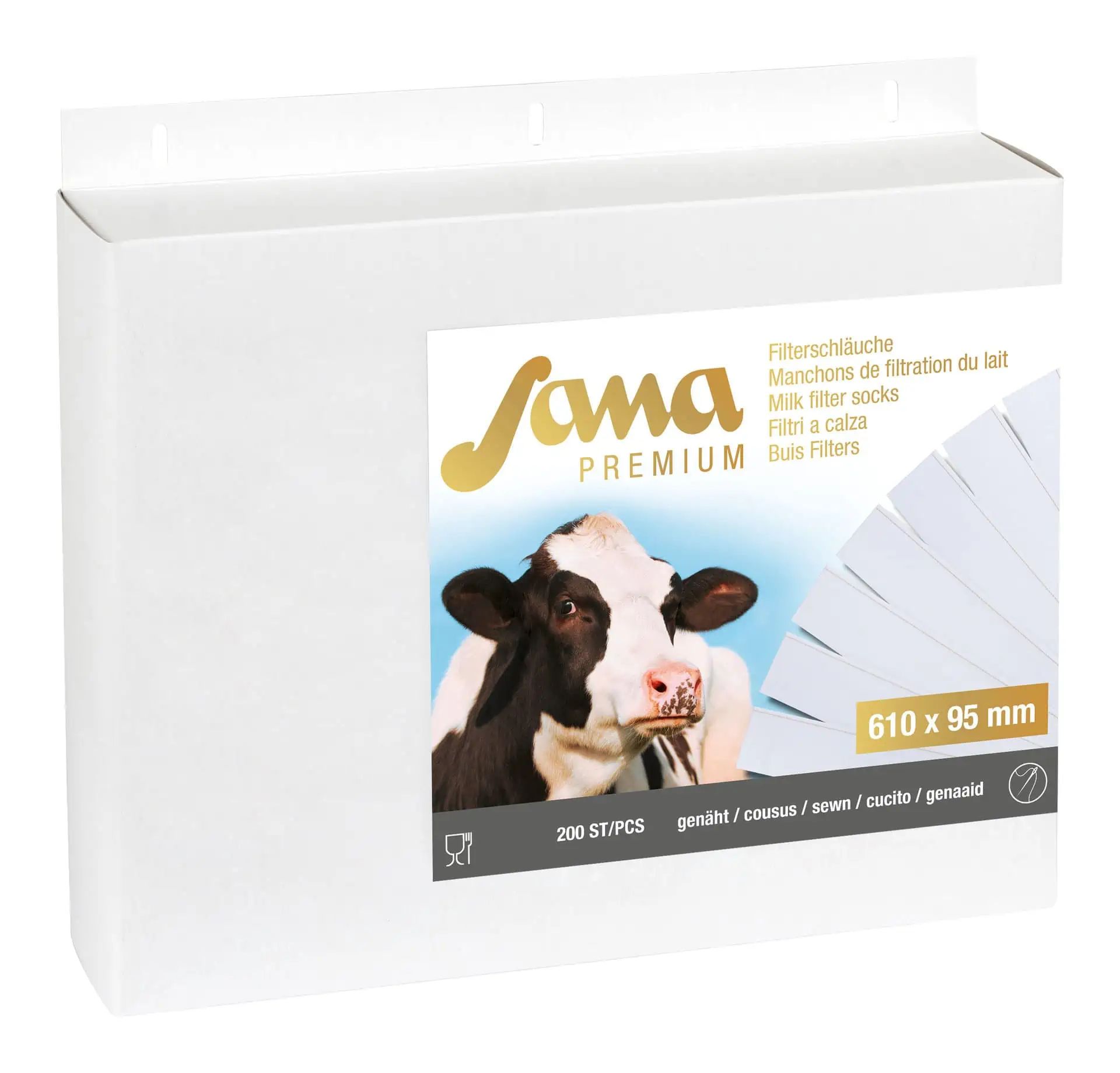 Kerbl Filtre à lait Sana Premium cousu, pour installations de traite, 200 pièces