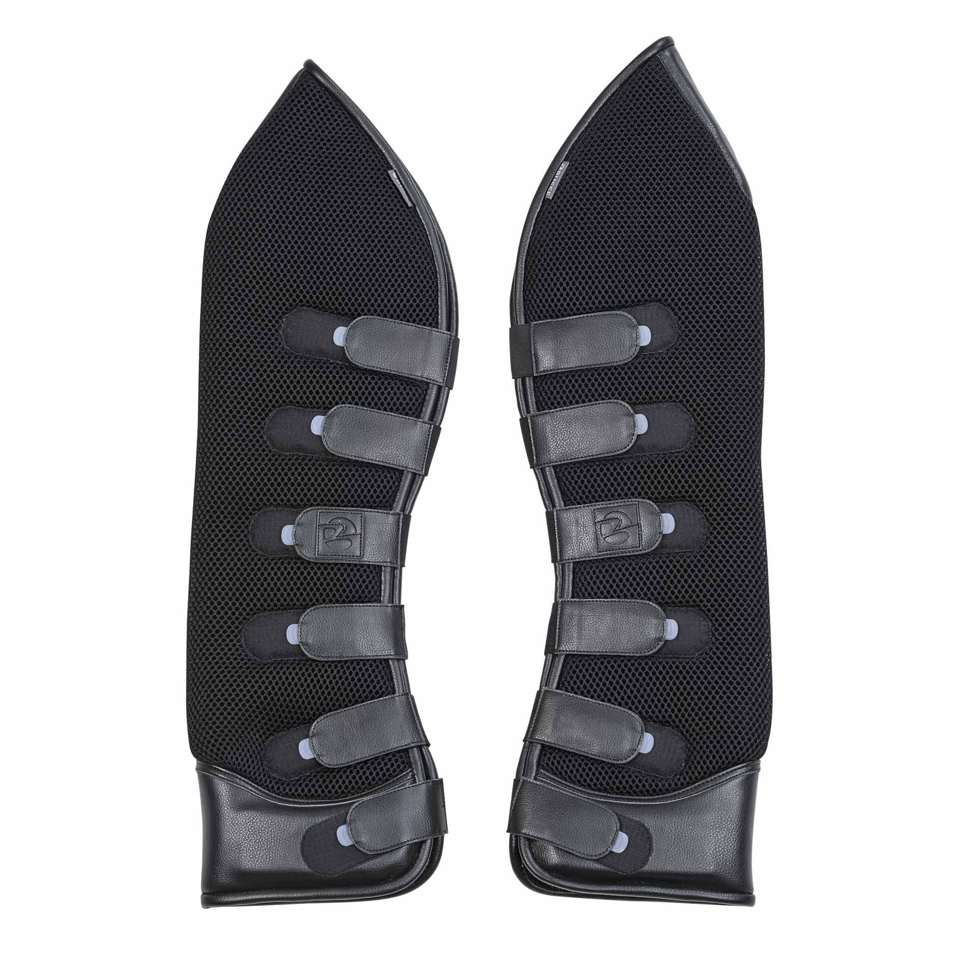 Guêtres de Transport BUSSE 3D AIR EFFECT pour Chevaux, FULL-arrière, noir
