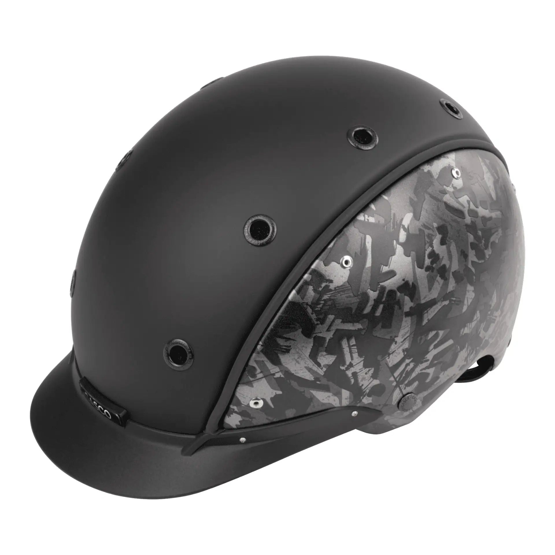Casco Reithelm Champ Precision, sportlicher Reiterhelm mit Helmbox, forged black, 52-56