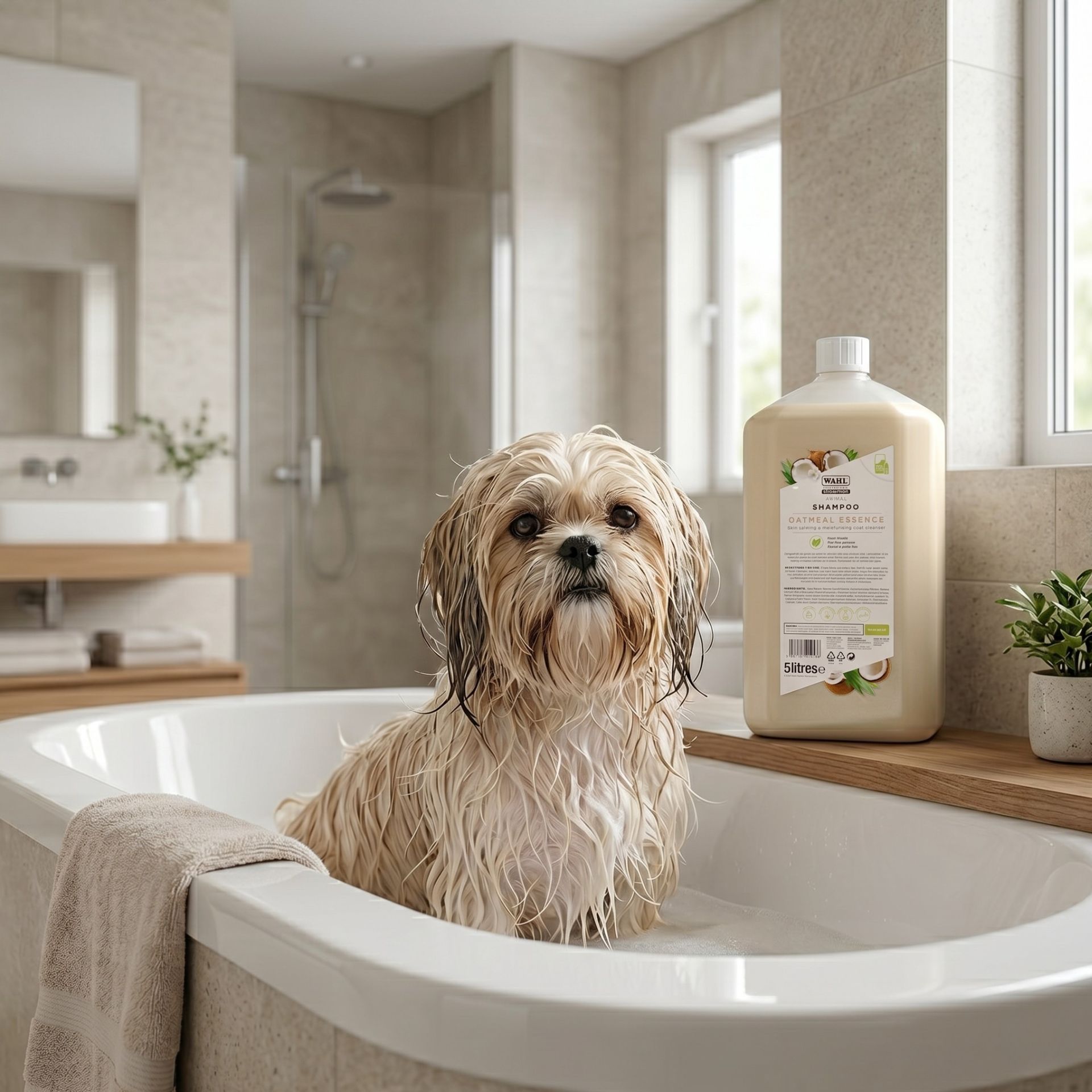 dog, pet, bath, shampoo, bathroom