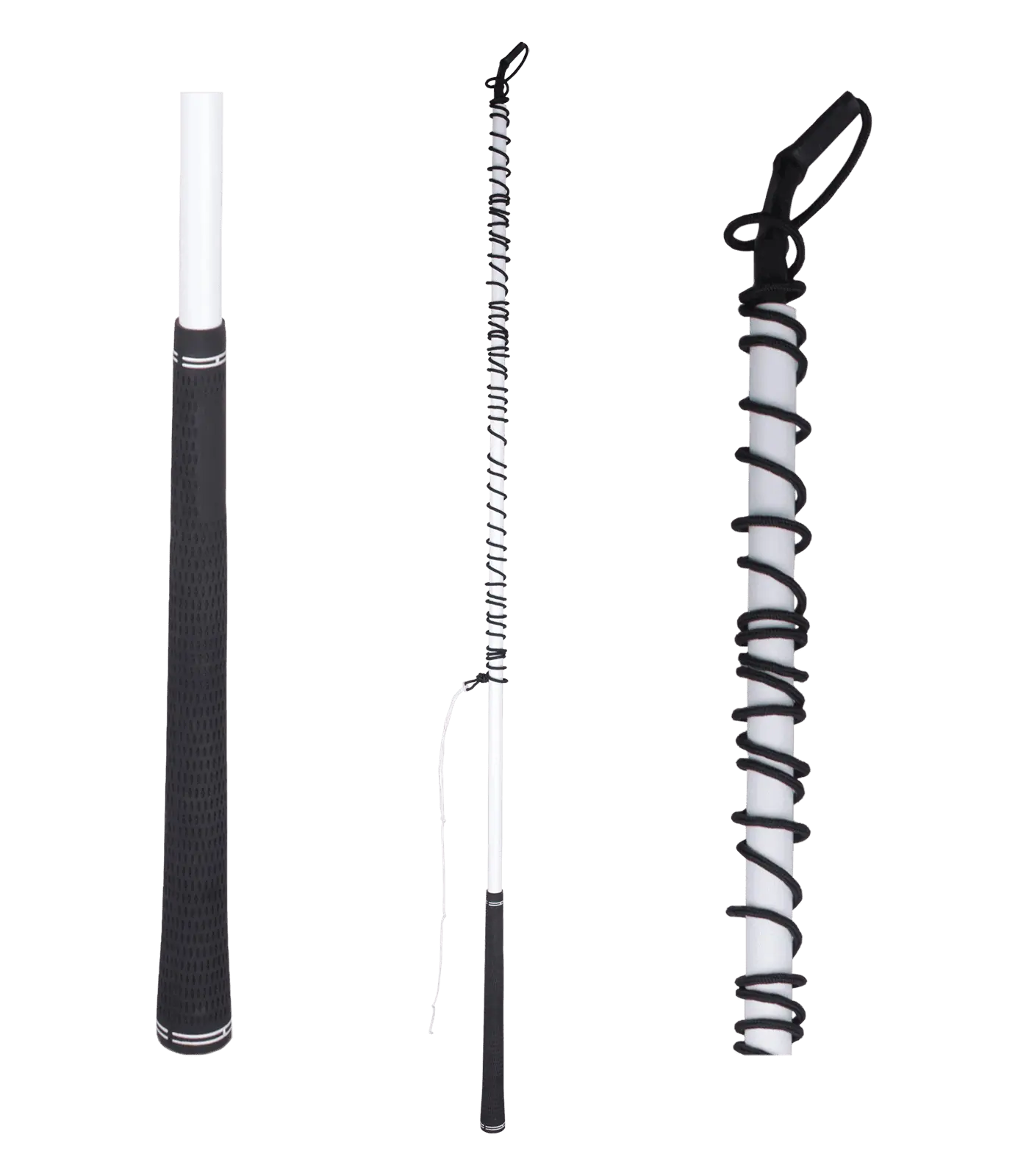 Waldhausen Whip Voltigière telescopică, 3 secțiuni, cu mâner de golf 300 cm alb