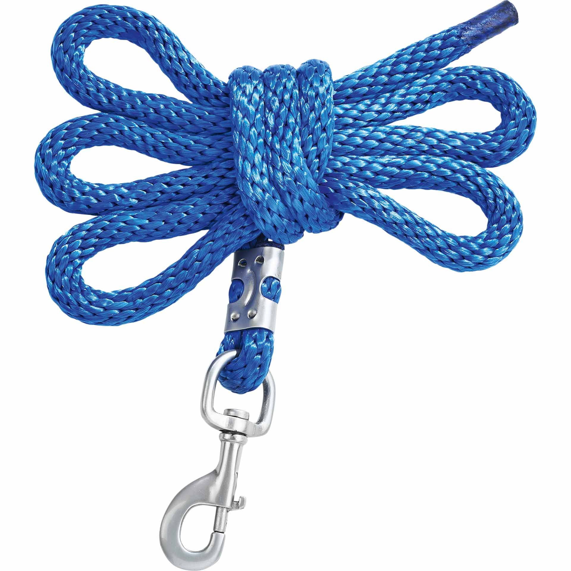 BUSSE Anbindestrick SPIRAL Karabinerhaken blau