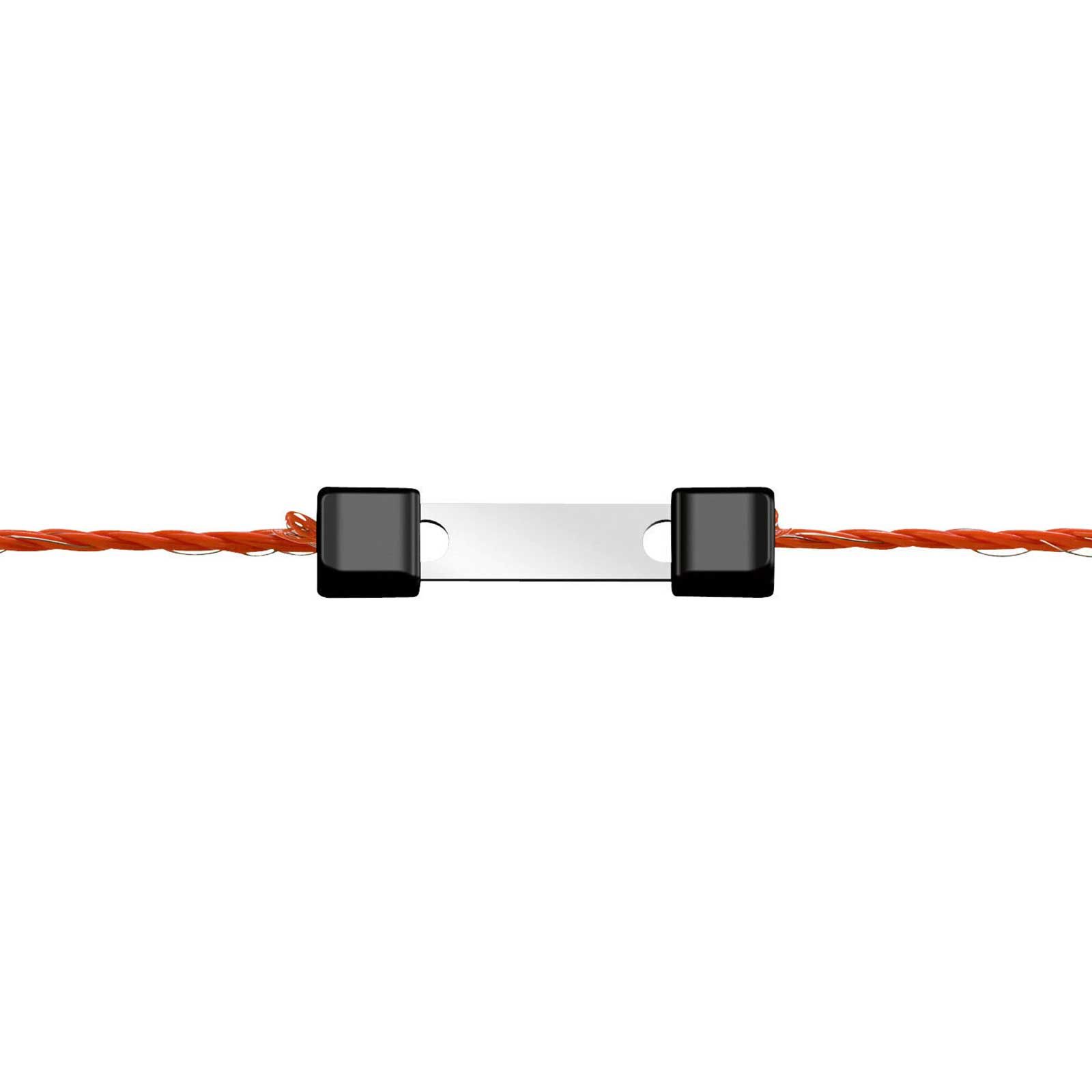 Kerbl Litzclip connettore per treccia acciaio inox 3 mm, 10 pz, in uso