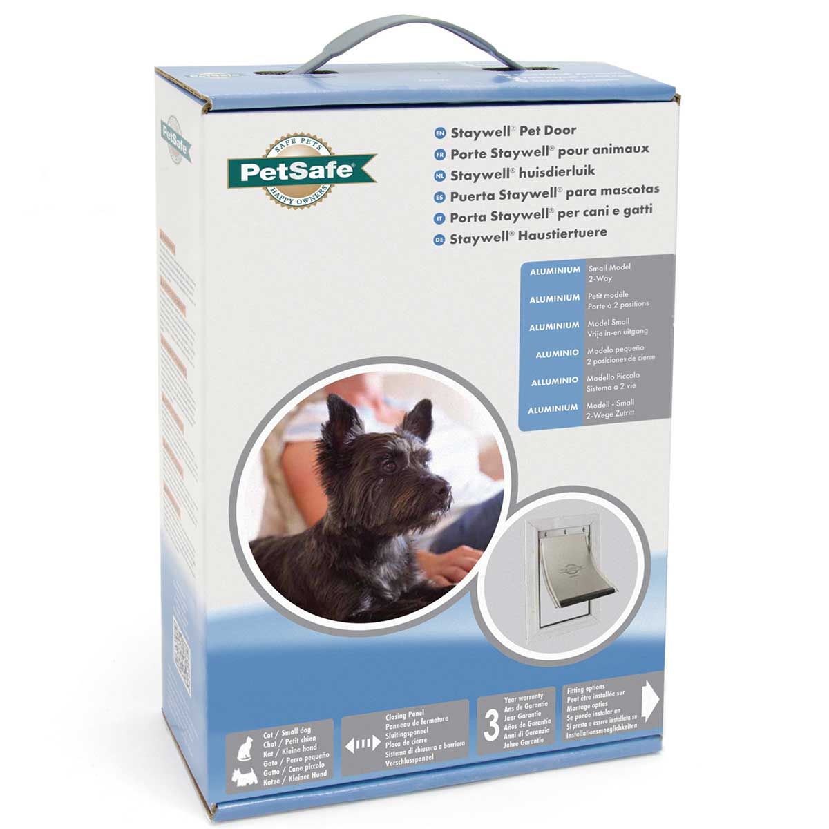 PetSafe Hundeklappe Staywell 600 Aluminium, für Hunde bis 7 kg, Verpackung