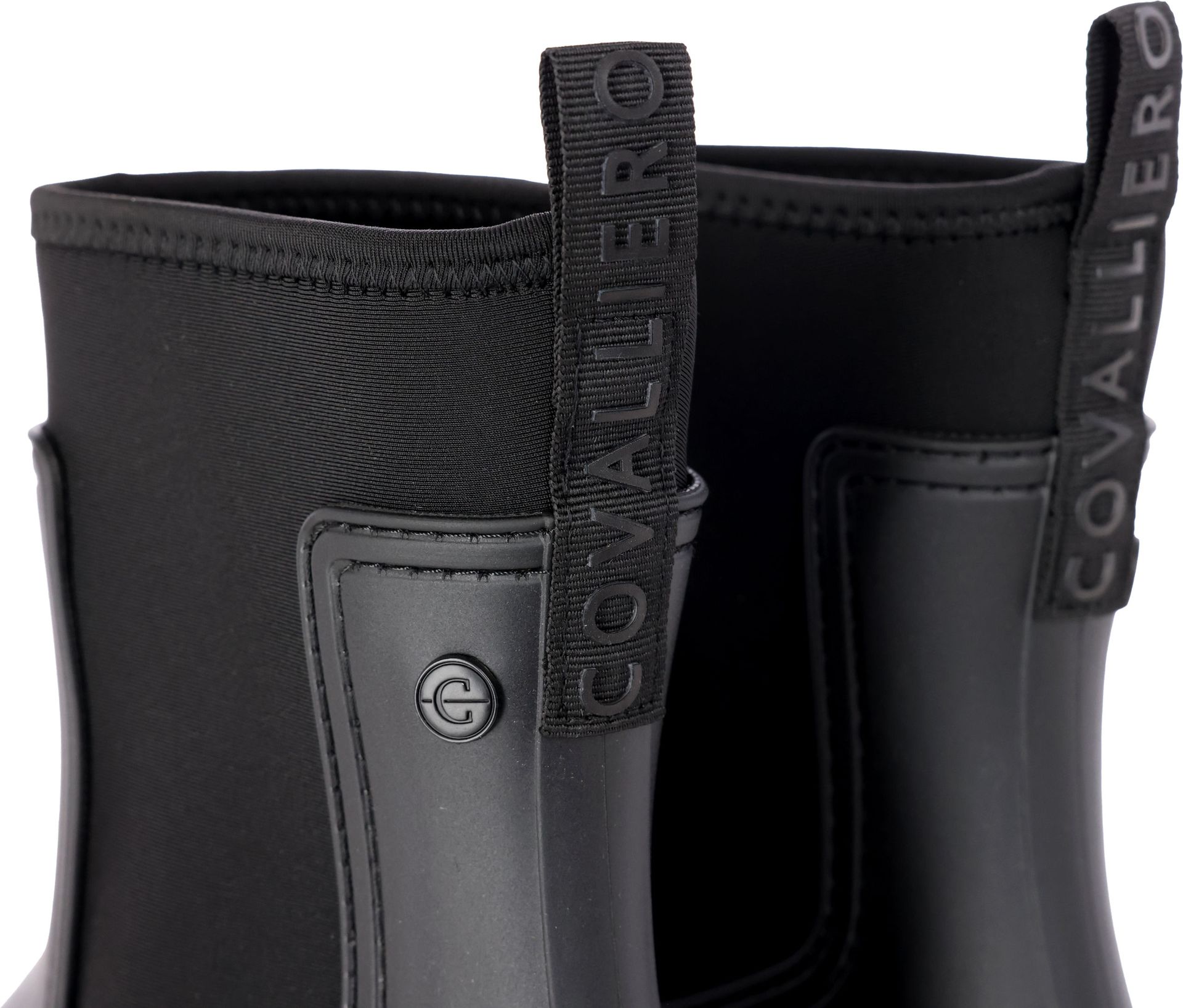 Bottes de pluie Covalliero RainBoots, imitation daim, détail, logo