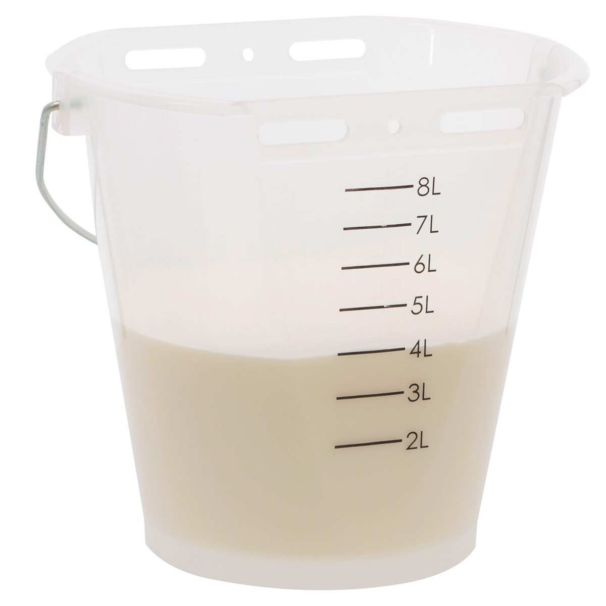 Seau à boire Kerbl transparent gradué 8 L pour veaux, bleu