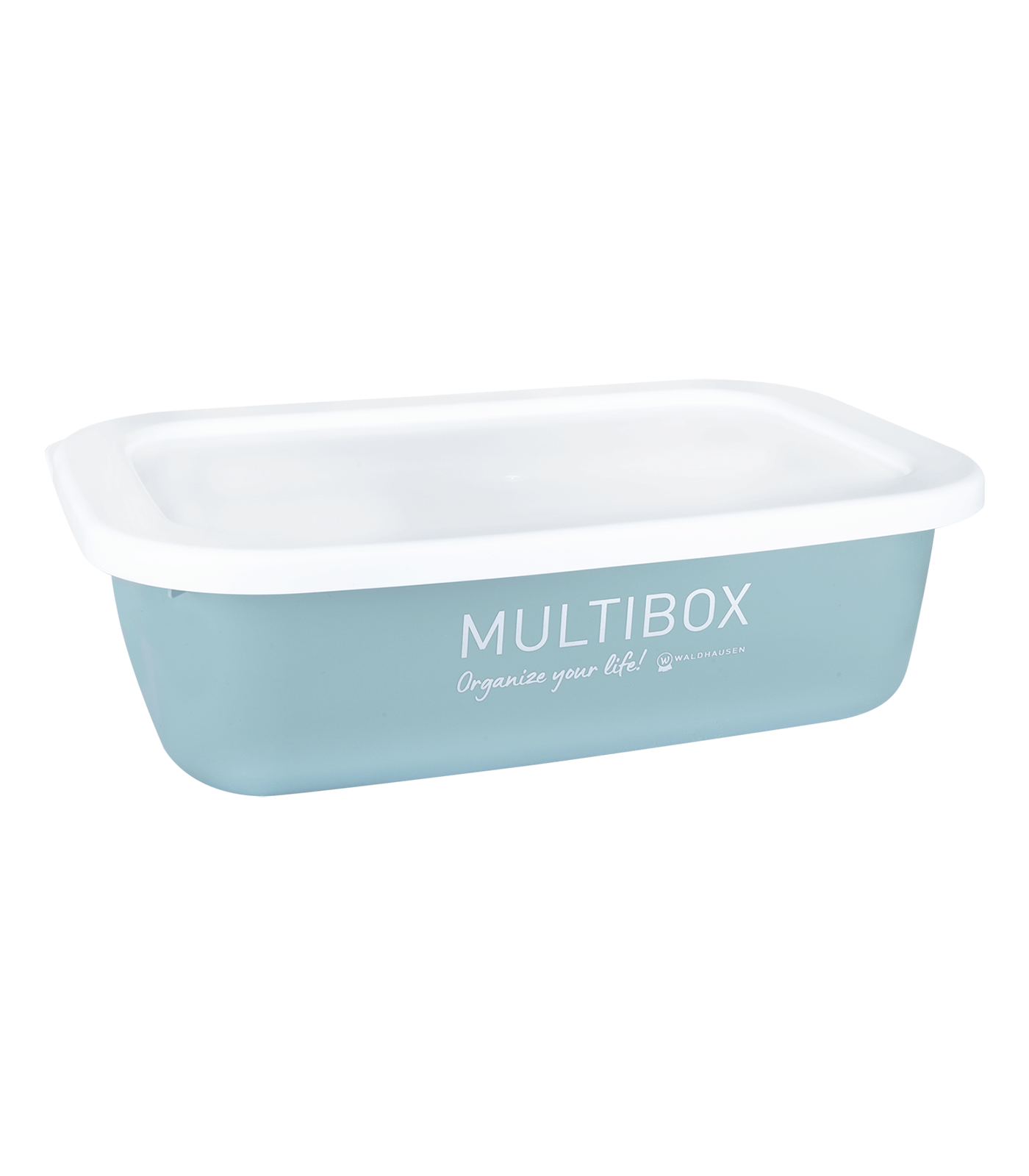 Waldhausen Multibox "Organisez votre vie !" avec couvercle, 3 L, turquoise