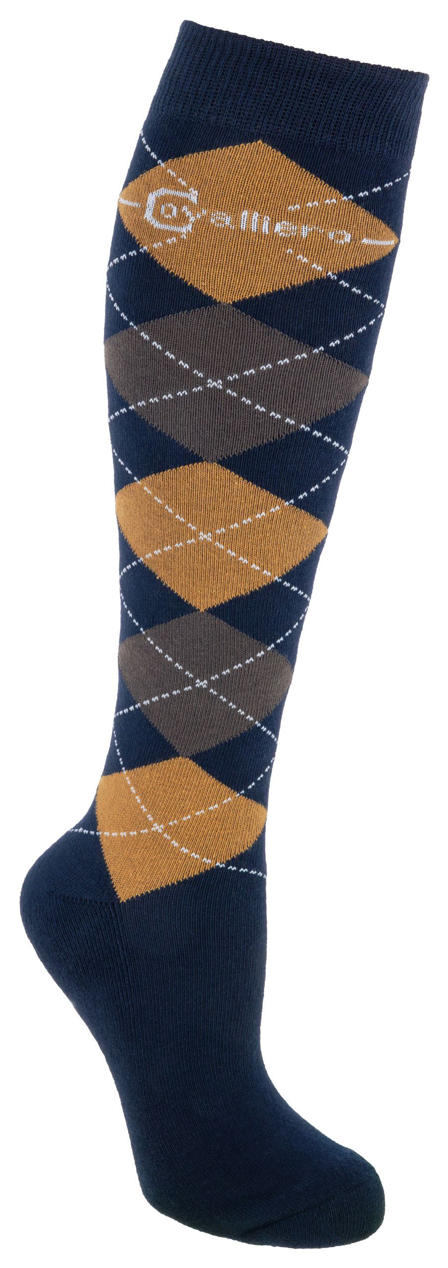 socks, knee-high, argyle, argyle pattern, printed logo