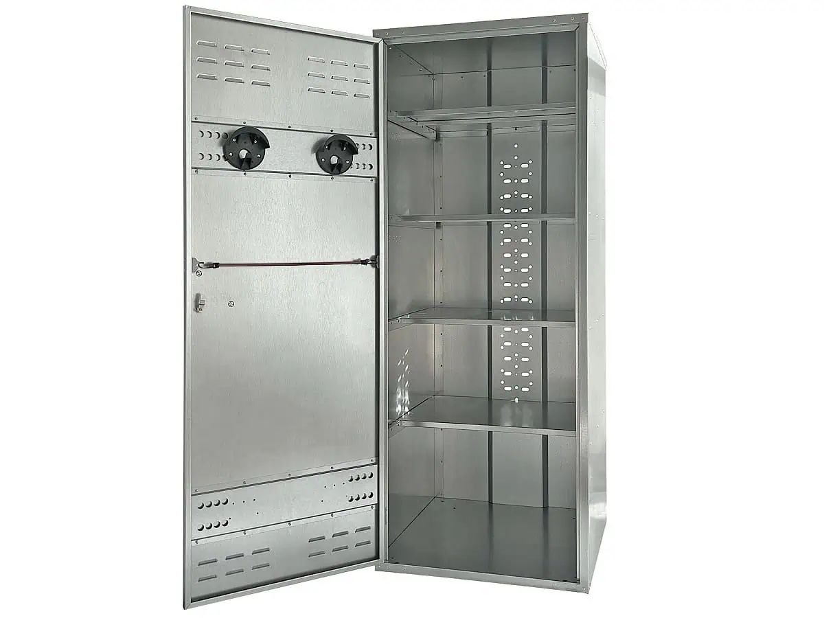 Growi Universalschrank für Reitausrüstung, Sattelkammer-Aufbewahrung, Vorhängeschloss, 190 x 75 x 75 cm