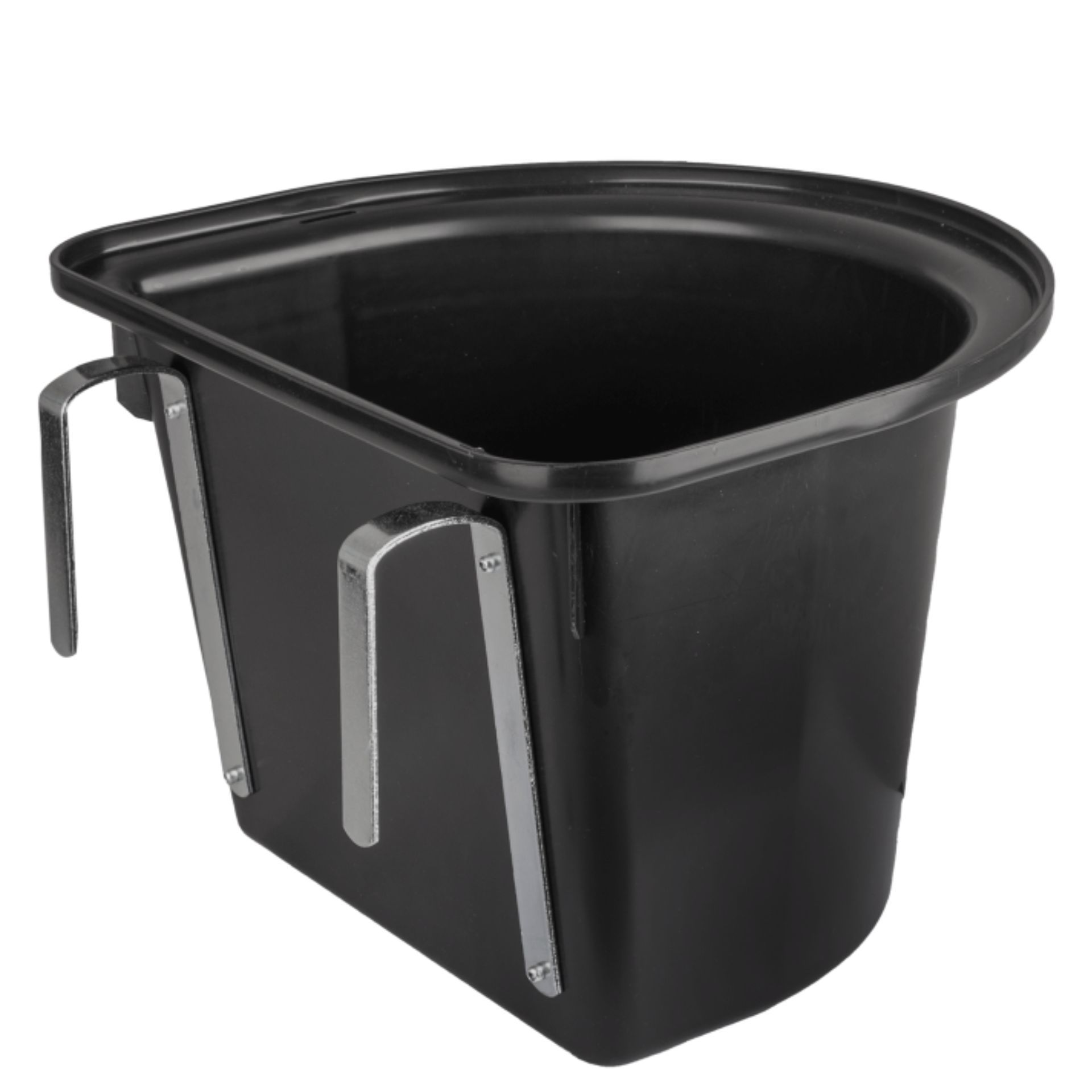 bucket, bucket liner, black, metal clamps, square tub