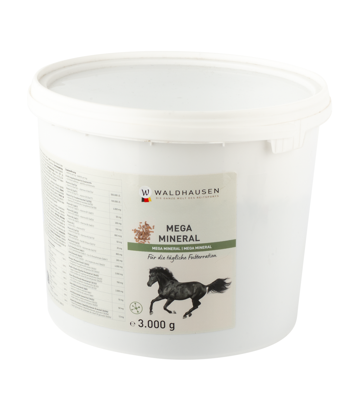 Waldhausen Mega Mineral Pellets för hästar, mineraler & vitaminer, 3 kg