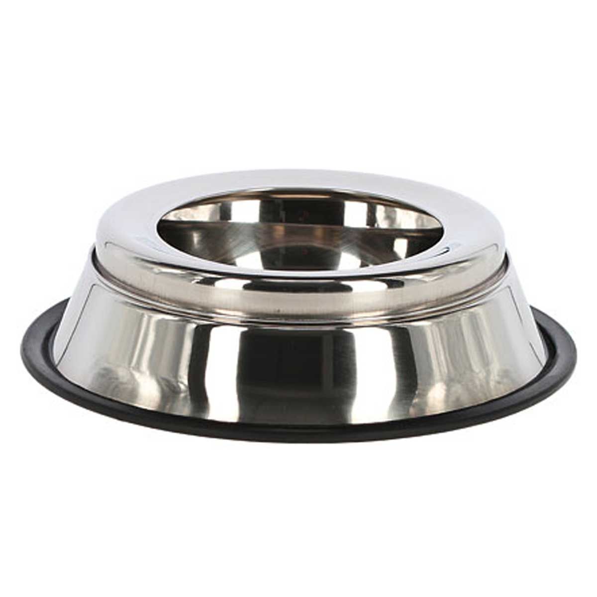 Kerbl Bol Inox ANTI-SPLASH 900 ml, Antiderapant și Rezistent la Mașina de Spălat Vase, vedere laterală