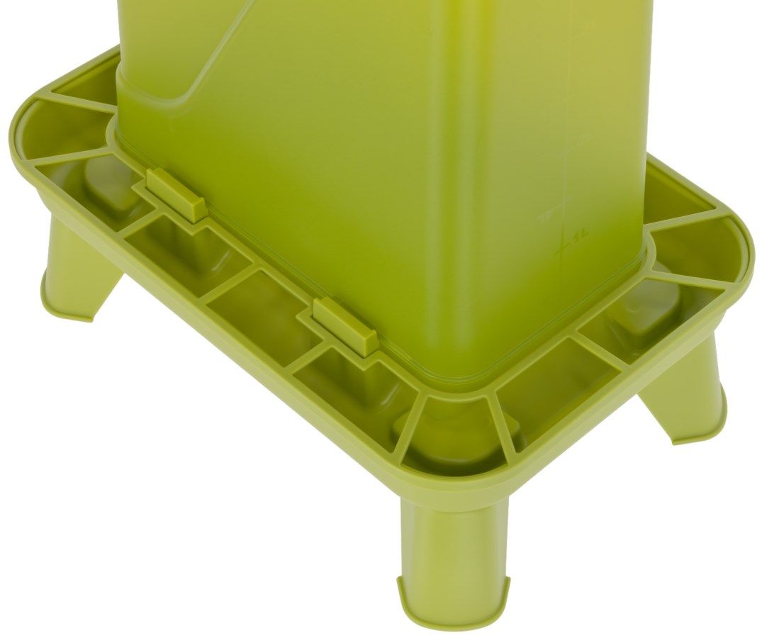 green, plastic, base, stand, corner