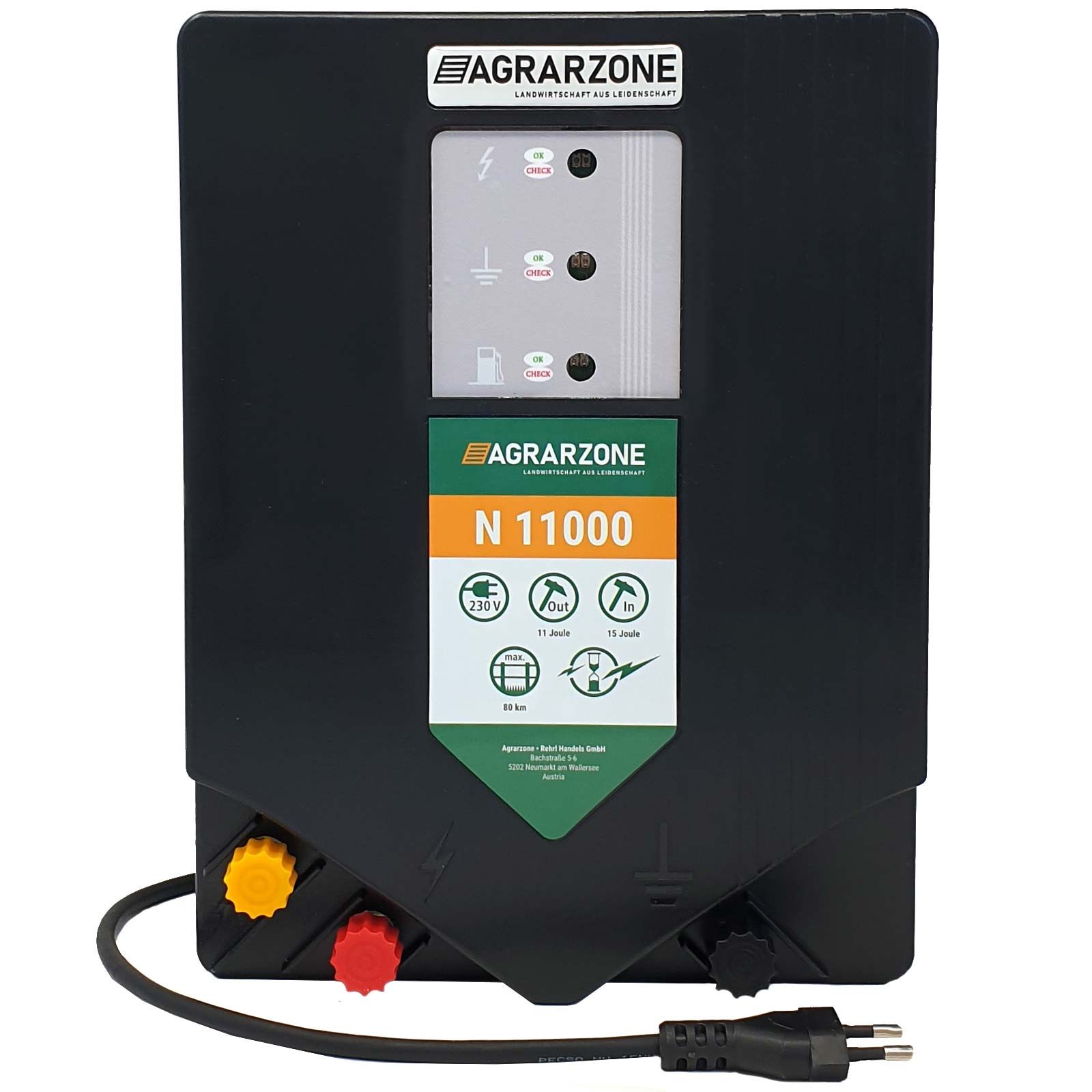 Agrarzone N 11000 Weidezaungerät 230V, 15 Joule, Vorderansicht