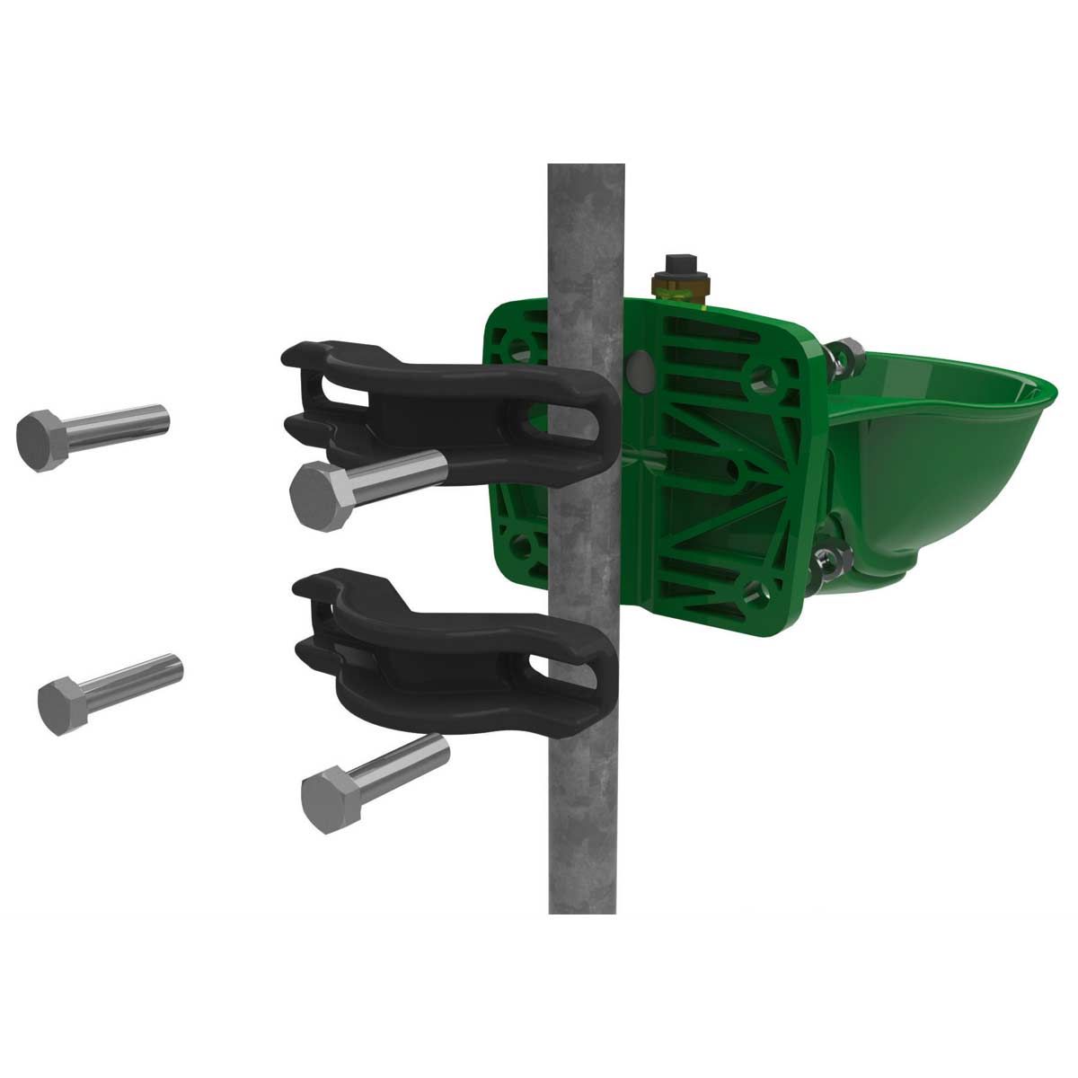 Abbeveratoio riscaldabile HP20 Kerbl con termostato antigelo, schema di montaggio