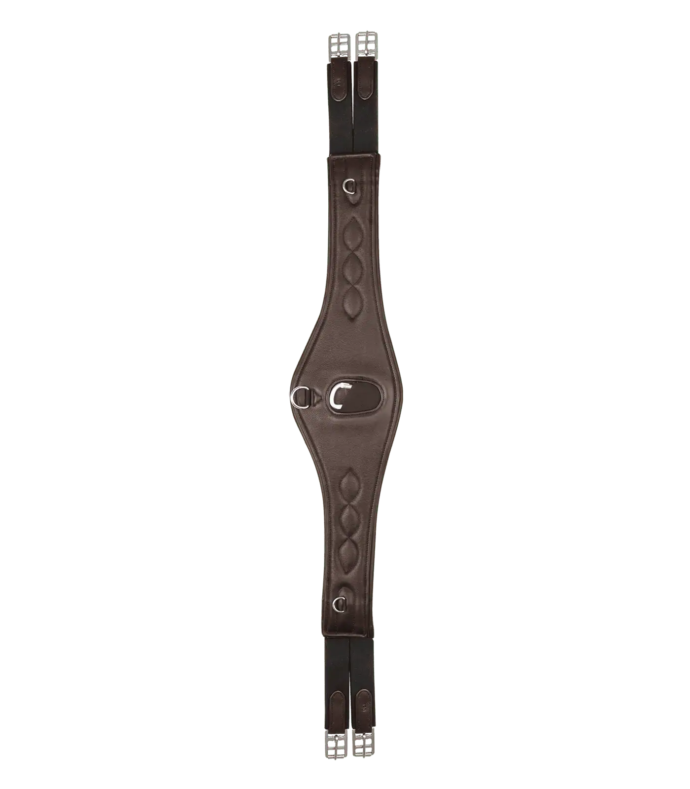 Waldhausen Sangle de Selle Comfort, Cuir Souple avec 3 Anneaux D, marron, 115 cm