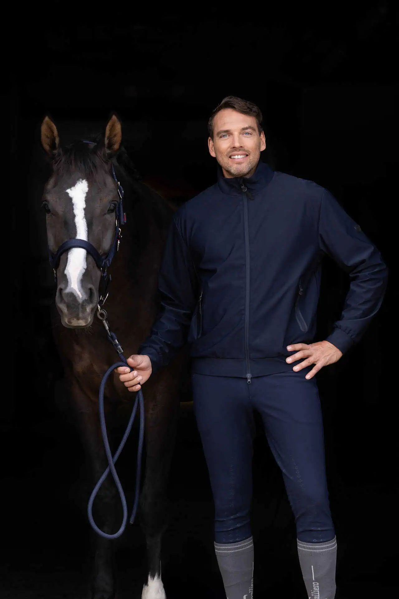 Covalliero Giacca Blouson uomo, blu navy scuro, idrorepellente 5000 mm, in uso