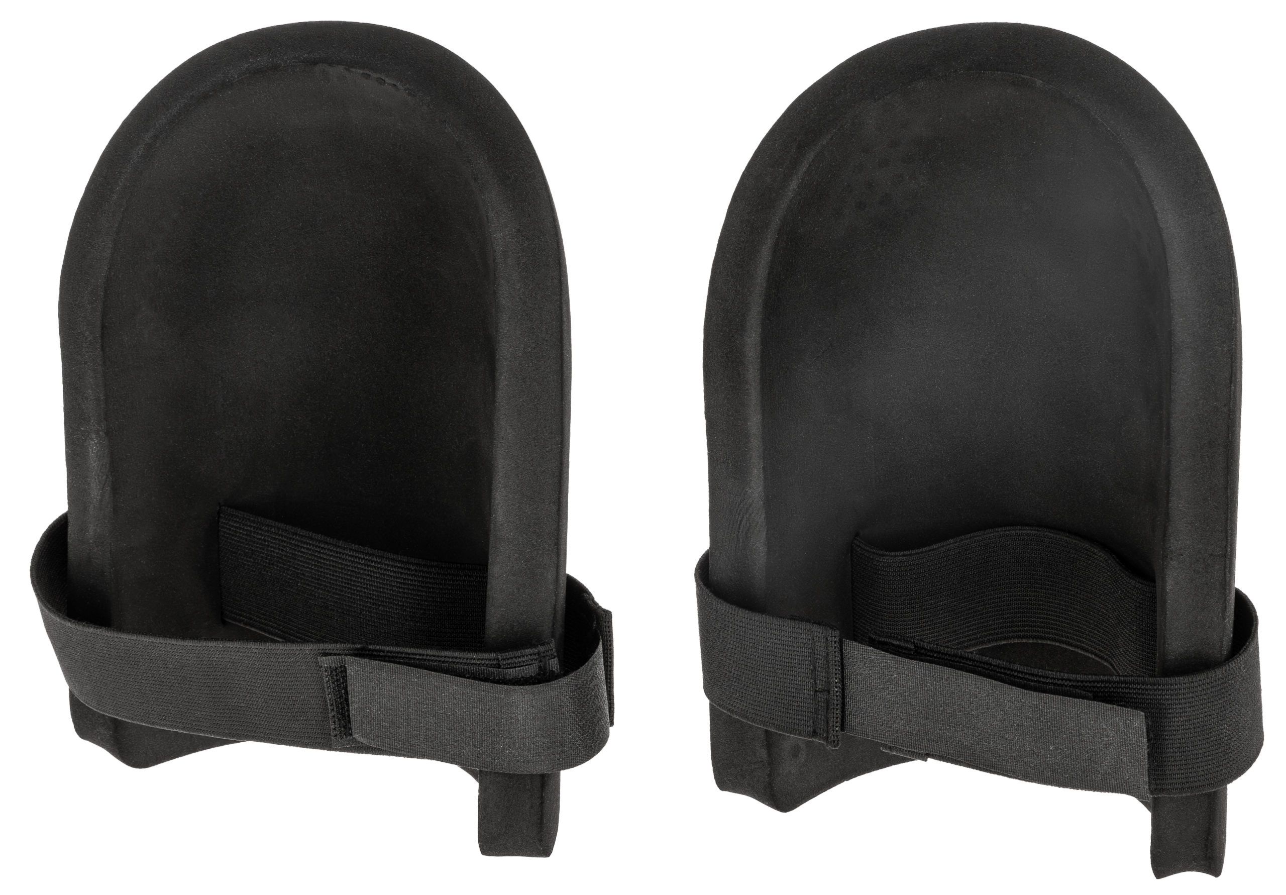 knie schützer, weiche polsterung, schwarz, verstellbarer strap, schutzausrüstung