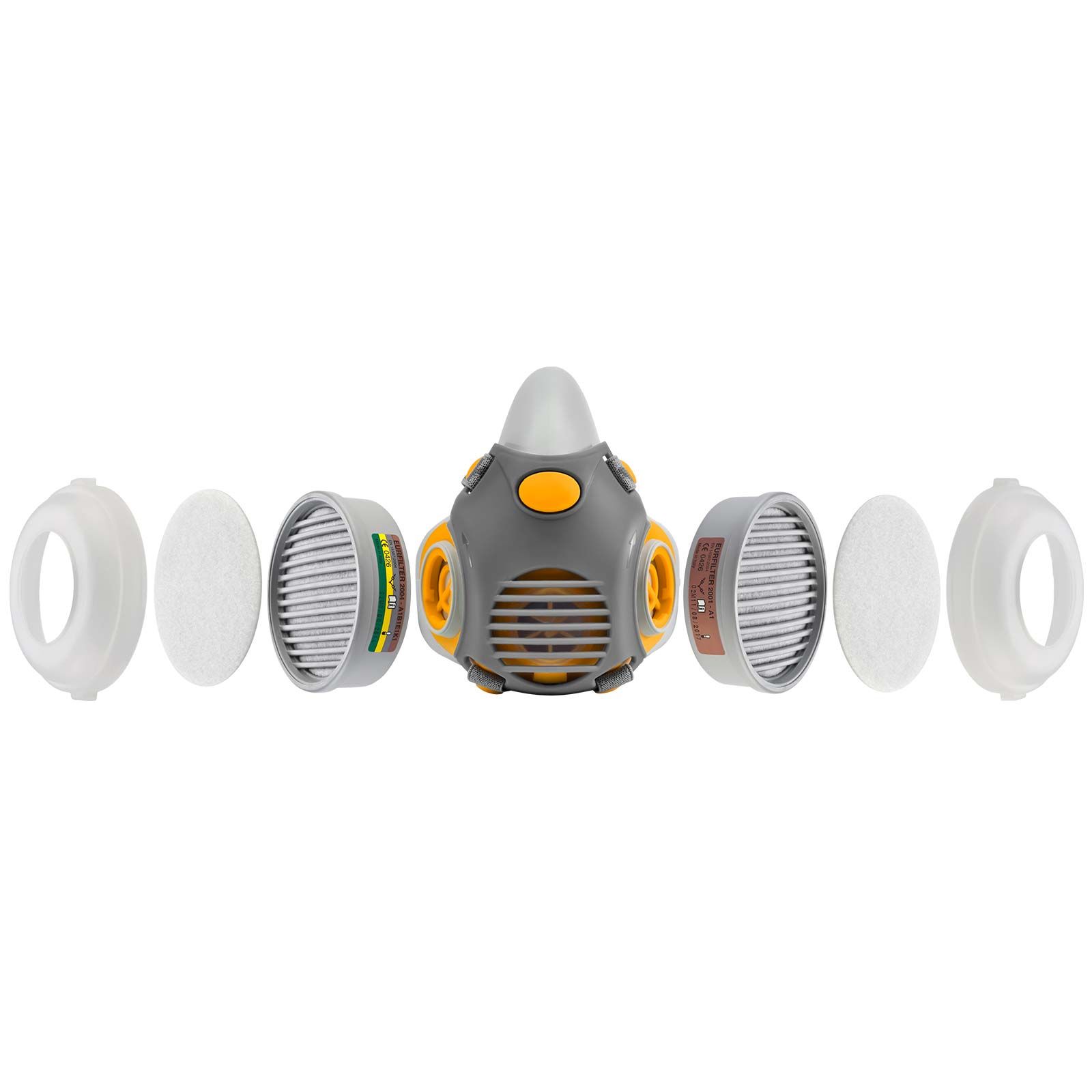 Kerbl Set semimască VULCANO, incl. 2 filtre A1P2 R, conținutul pachetului