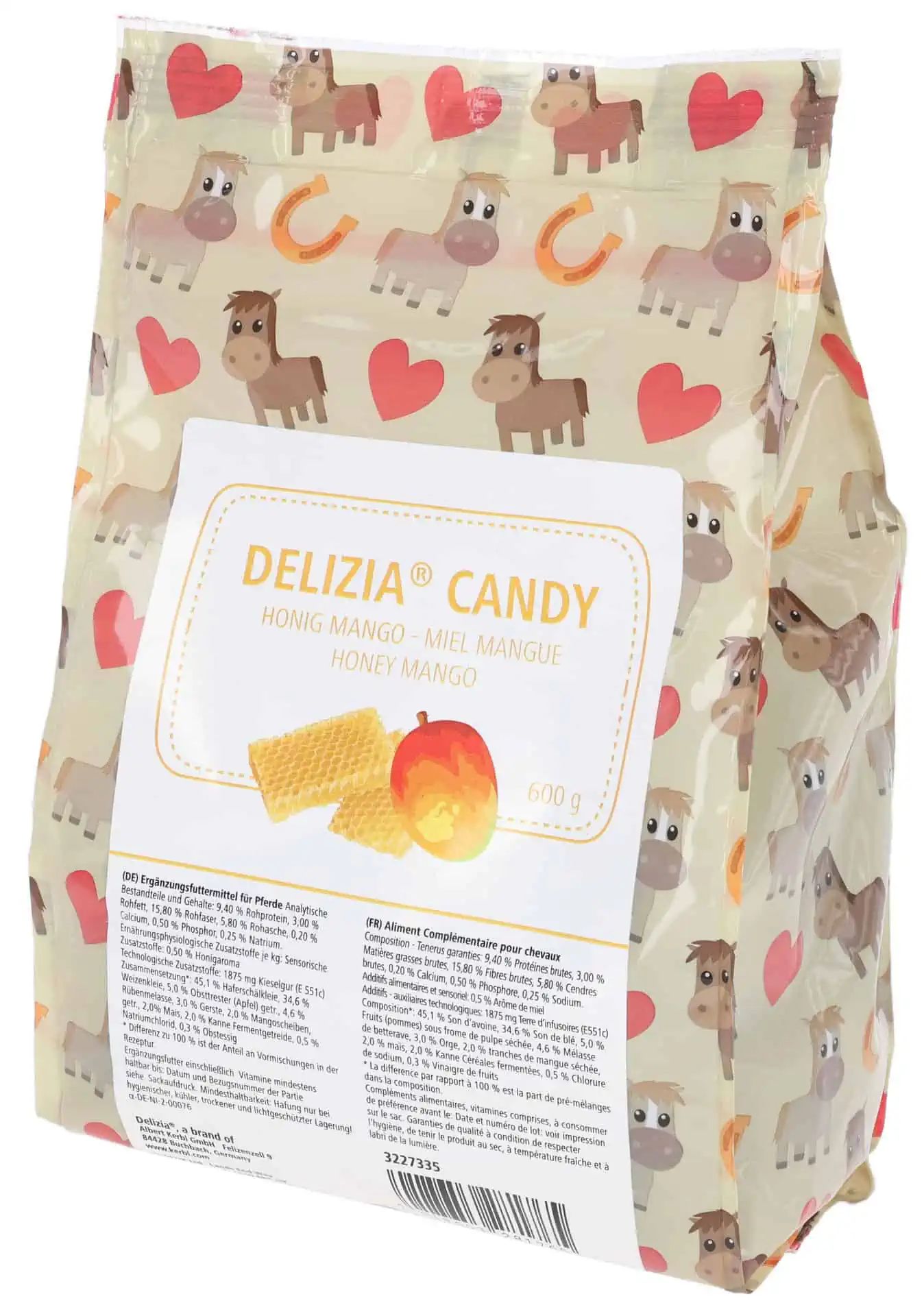 Kerbl Delizia Candy Pferdeleckerli Honig/Mango, 600 g