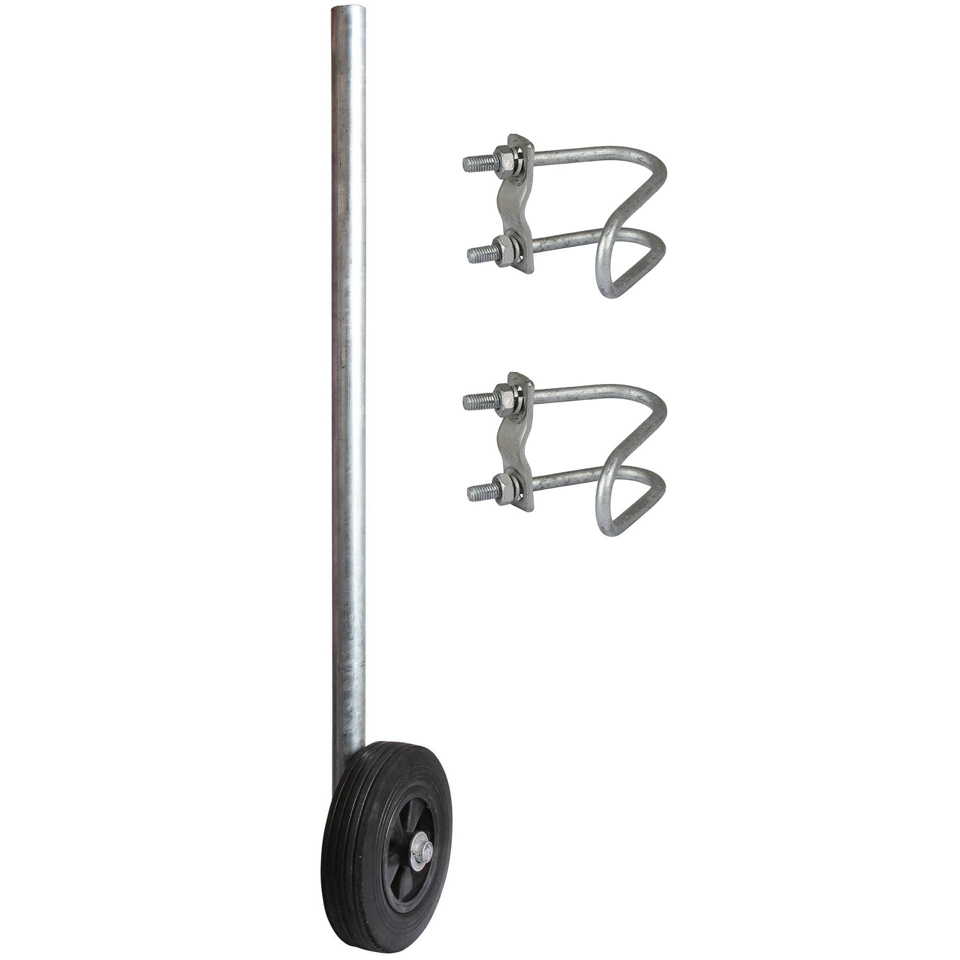 Roue d'appui Kerbl pour portails de pâturage, galvanisée, contenu de la livraison