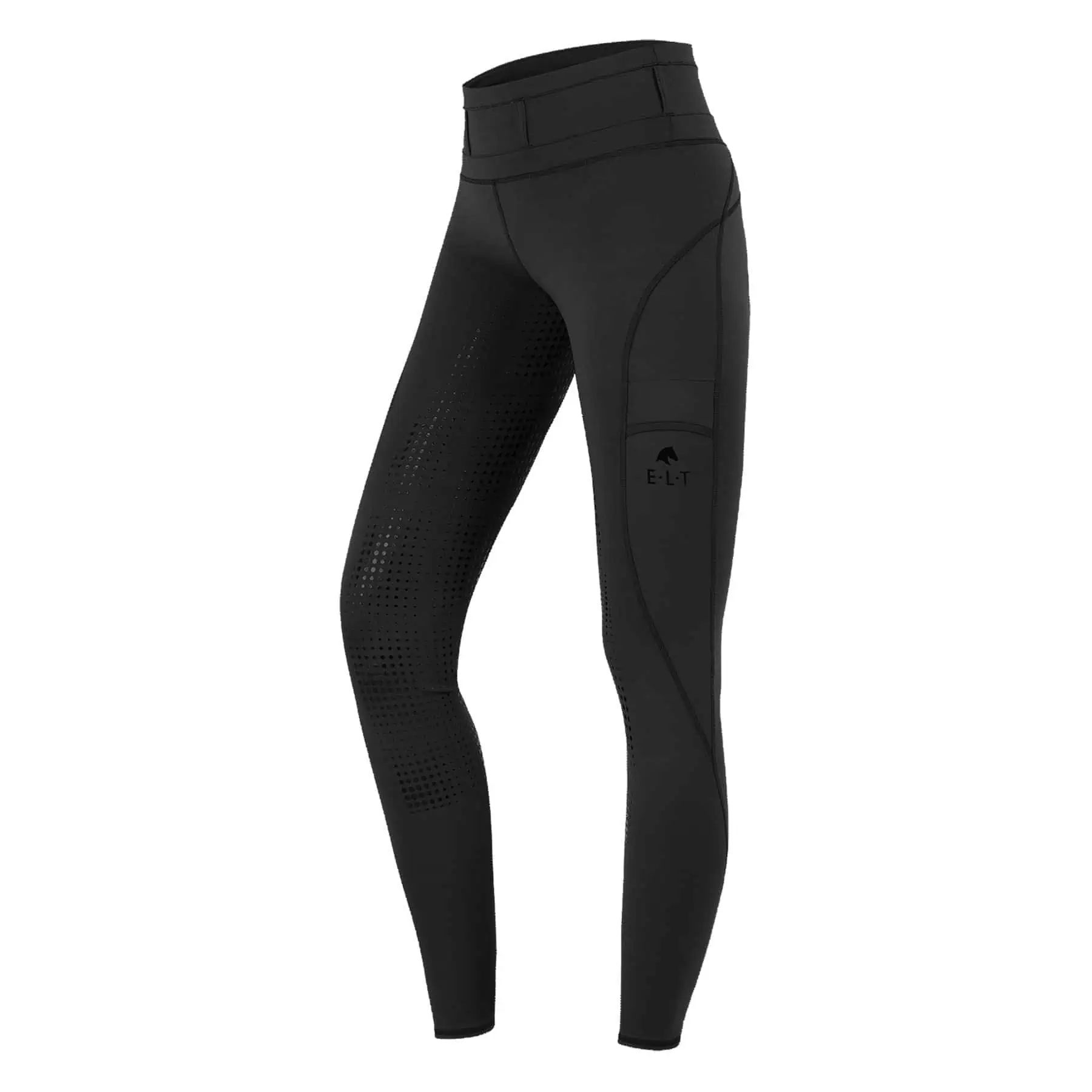 ELT Reitleggings High Waist Hanna, Kompression & Silikon-Vollbesatz, schwarz 46