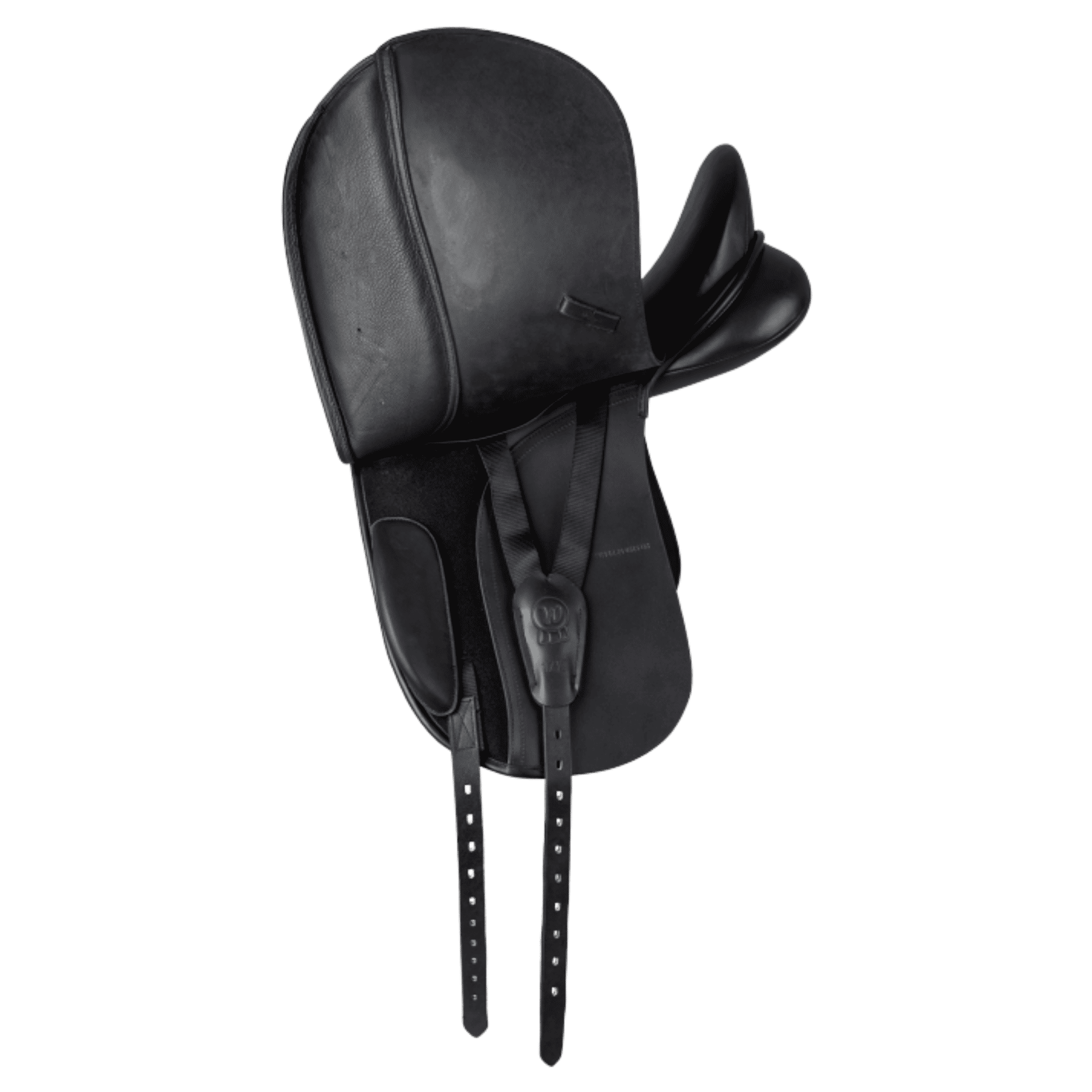 saddle, horse, black, stirrups, girth?