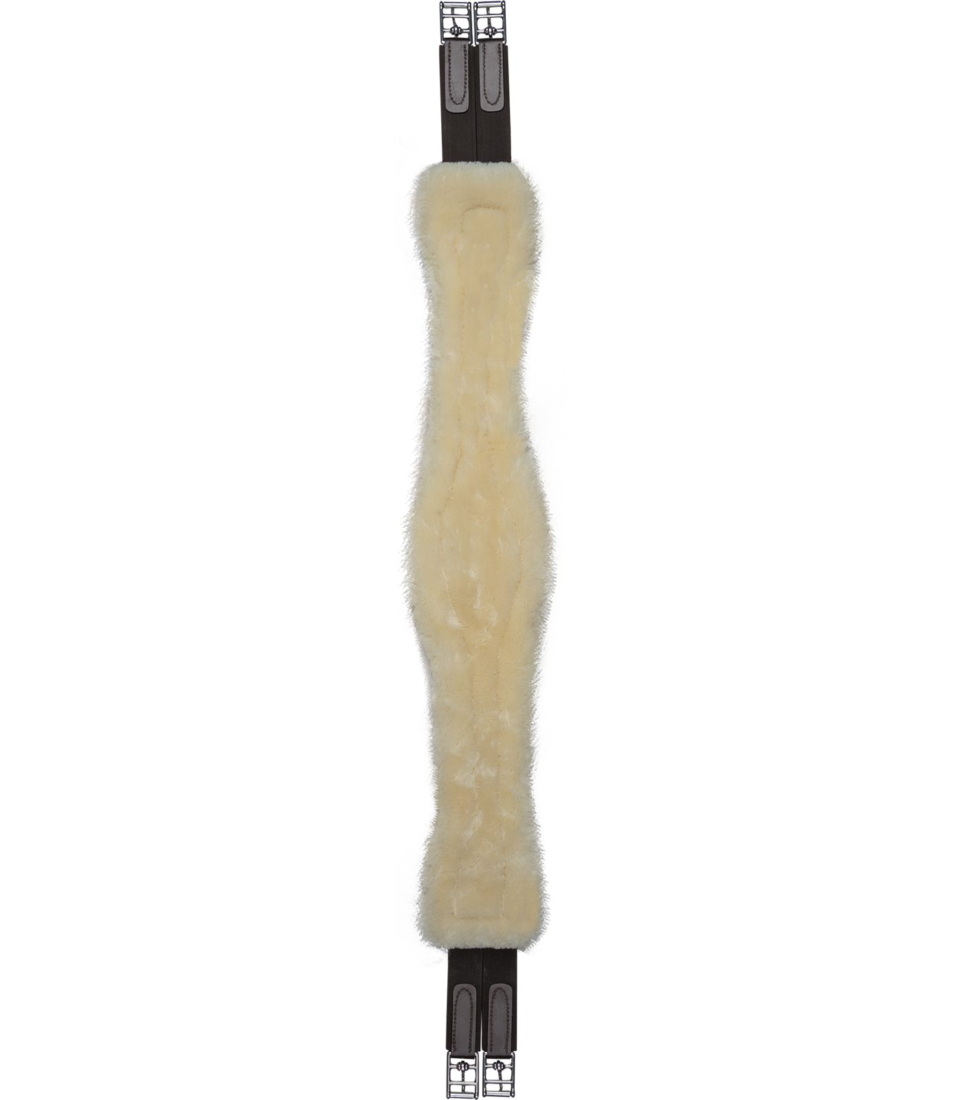 Waldhausen Ledersattelgurt mit ECO Wool – anatomisch, mit Elastik, braun