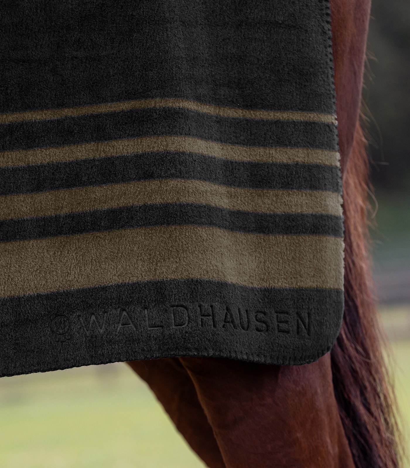 Waldhausen Coperta in pile Sölden, coperta spessa 330 g/m², dettaglio, logo