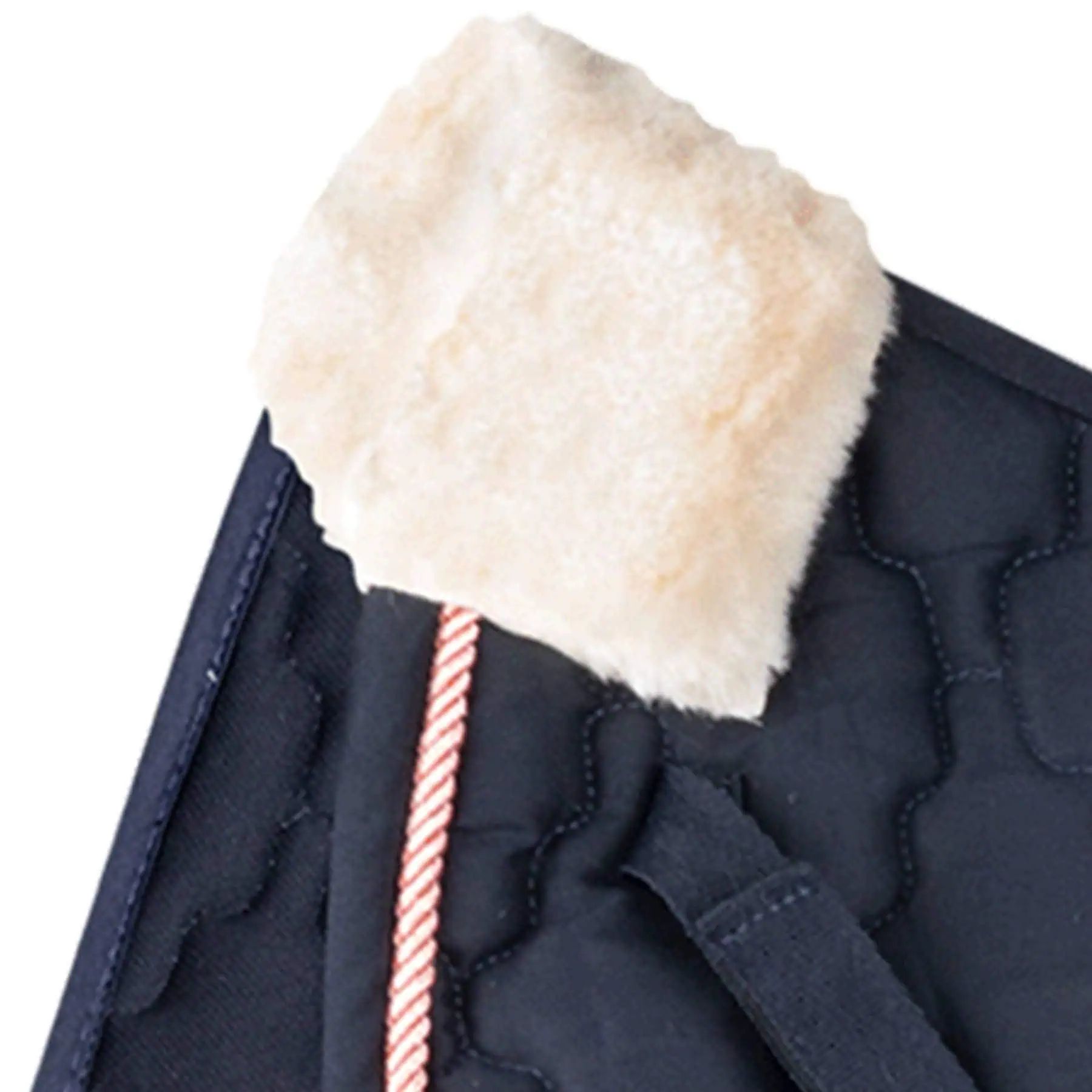 Waldhausen Schabracke Modern Rosé mit Tasche & floraler Steppung, nachtblau/roségold D