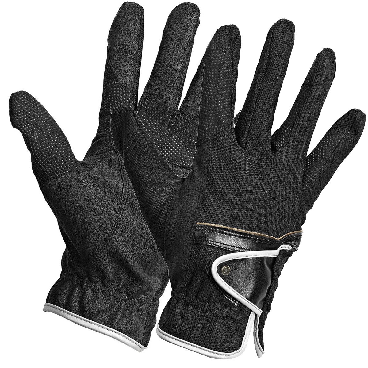 BUSSE Reithandschuhe SUMMER, atmungsaktiv mit Anti-Slip Kunstleder, schwarz XS