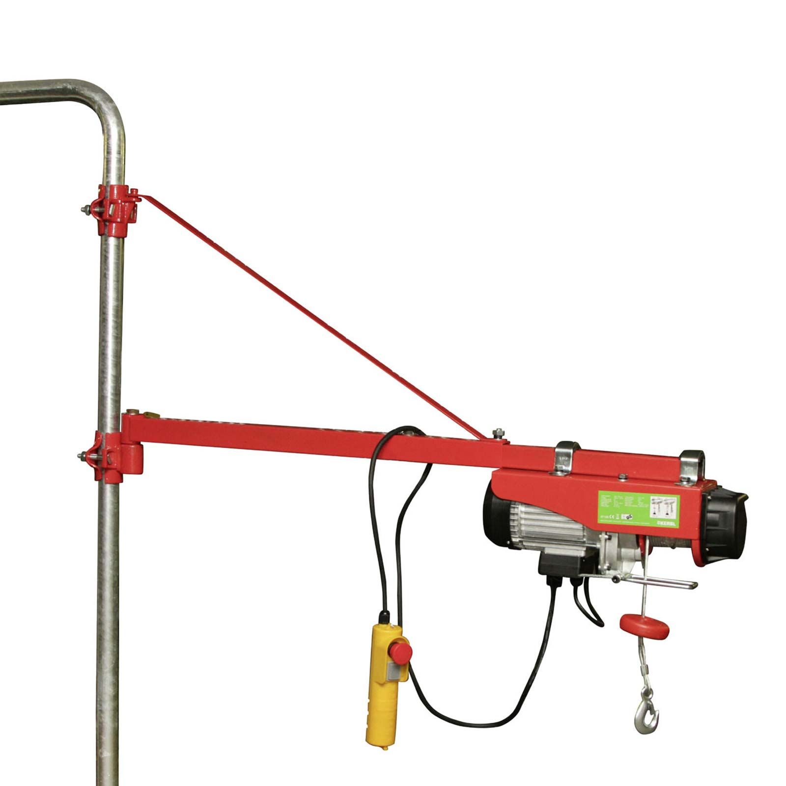 Kerbl Schwenkarm für Seilwinde, Tragkraft bis 600 kg, Montageschema