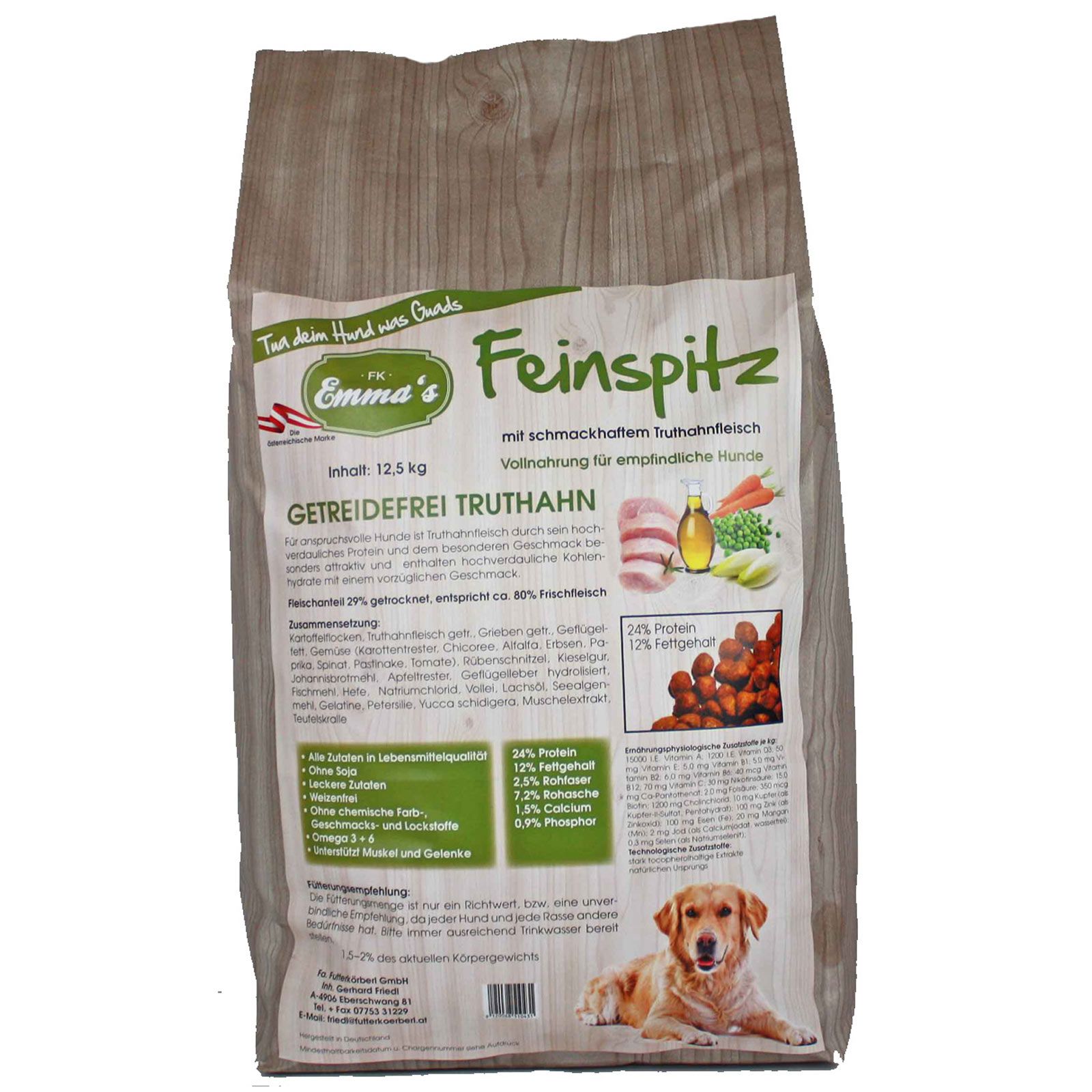 Emmas Feinspitz Crocchette per cani adulti con tacchino, confezione