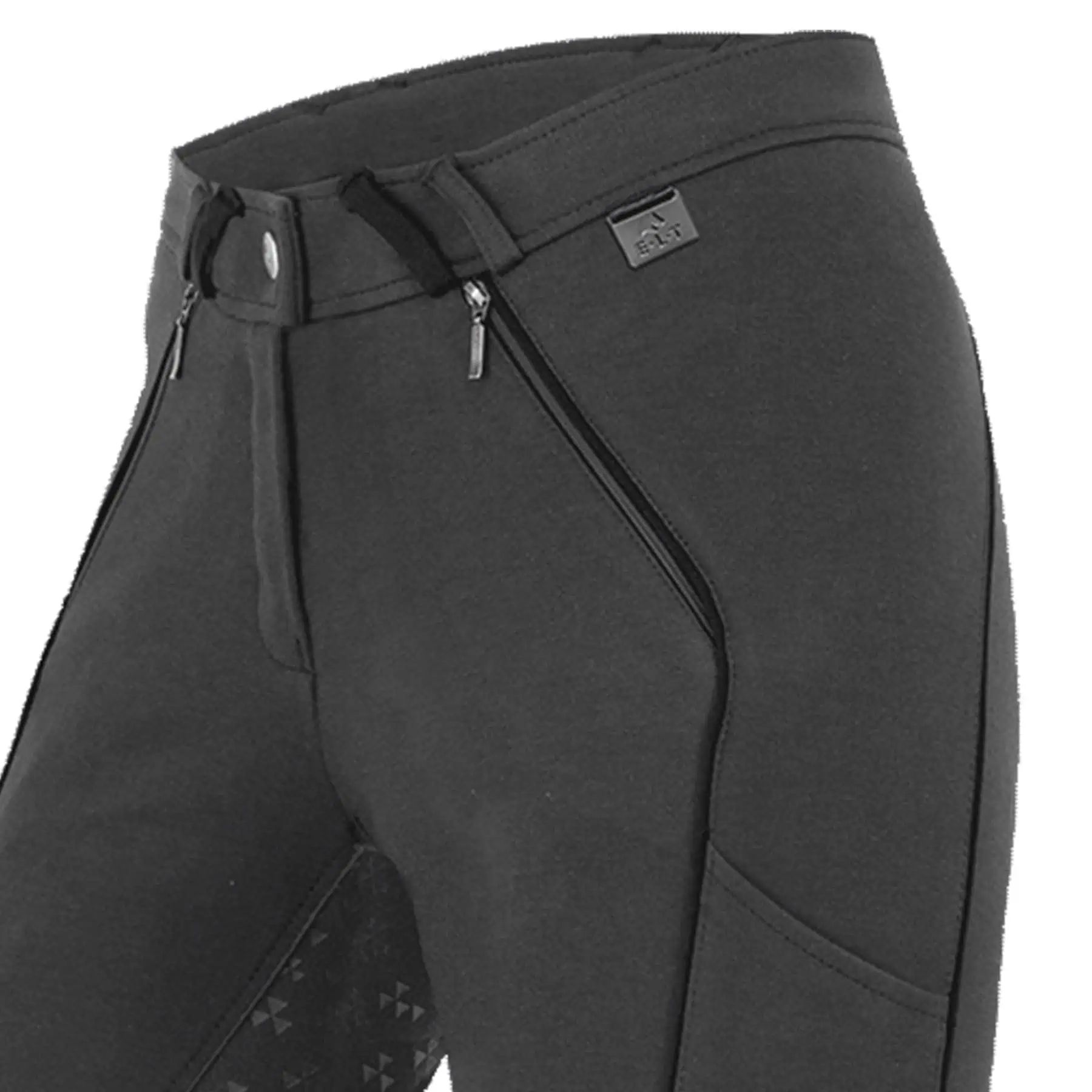 Pantalon d'équitation ELT Fenja, fond intégral enfant avec paillettes, asphalte 176
