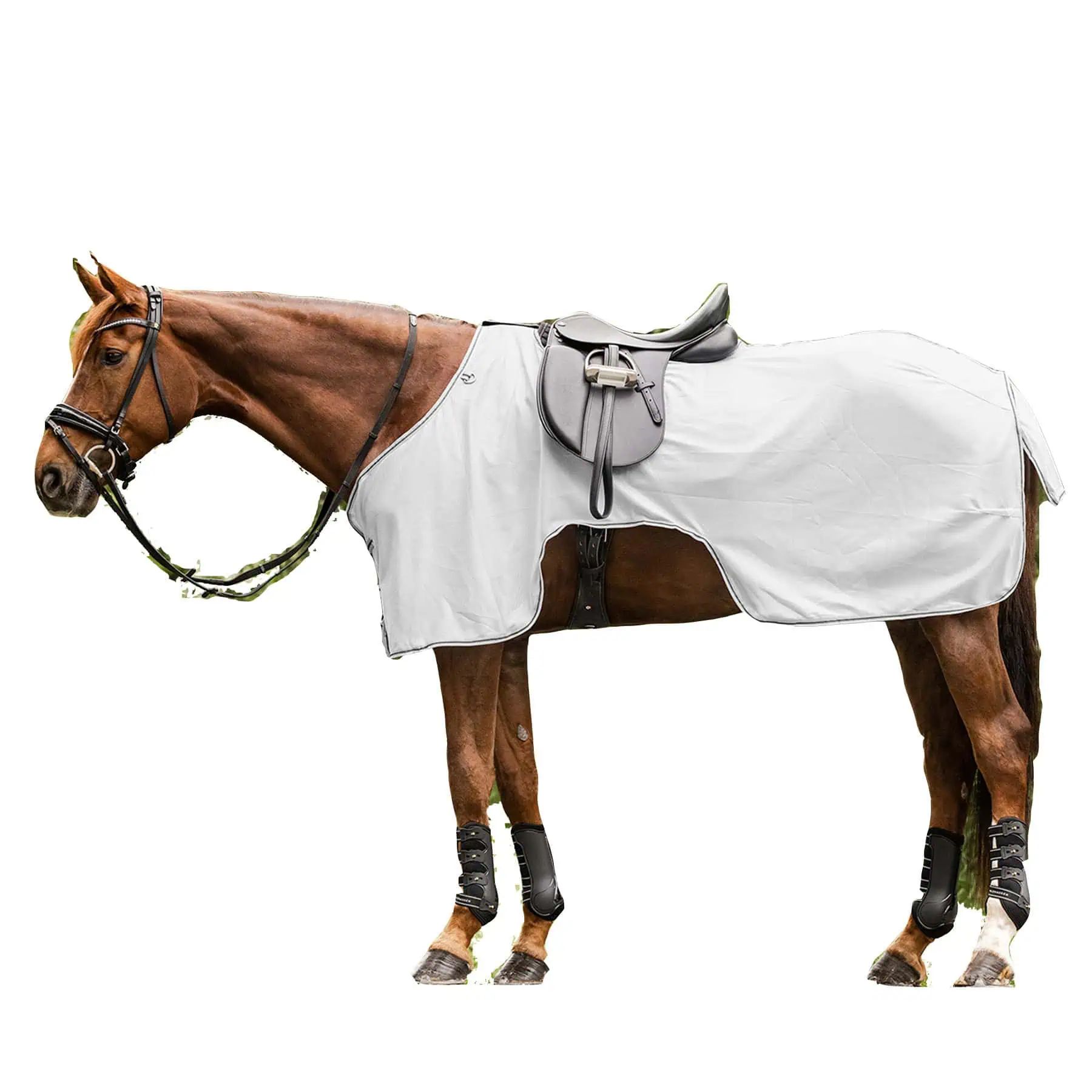 Waldhausen PROTECT Fliegenausreitdecke, feinmaschig, silbergrau/grau, silber grau/grau, 125