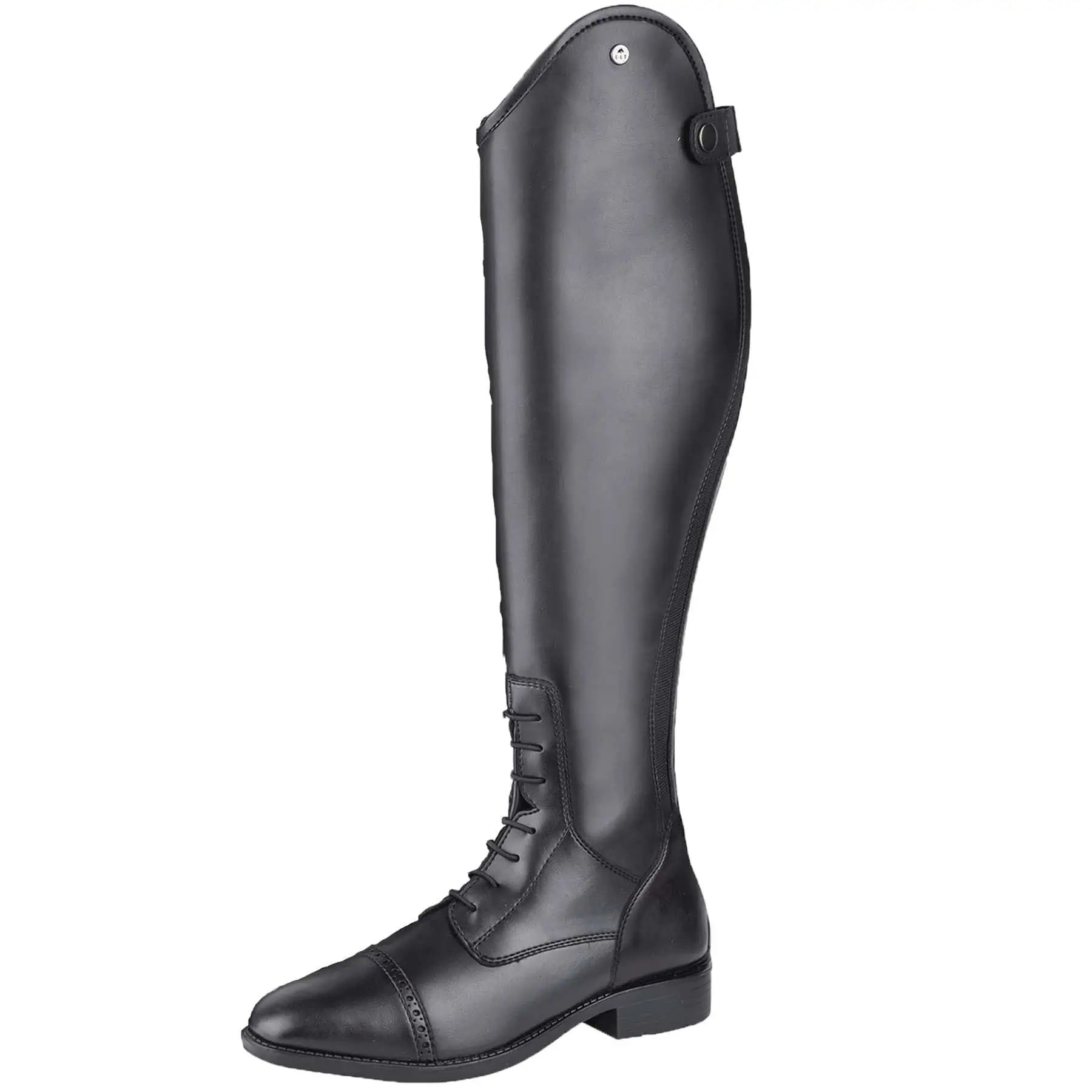 Bottes d'équitation ELT Portland, aspect cuir lisse, déperlantes, enfant noir 31