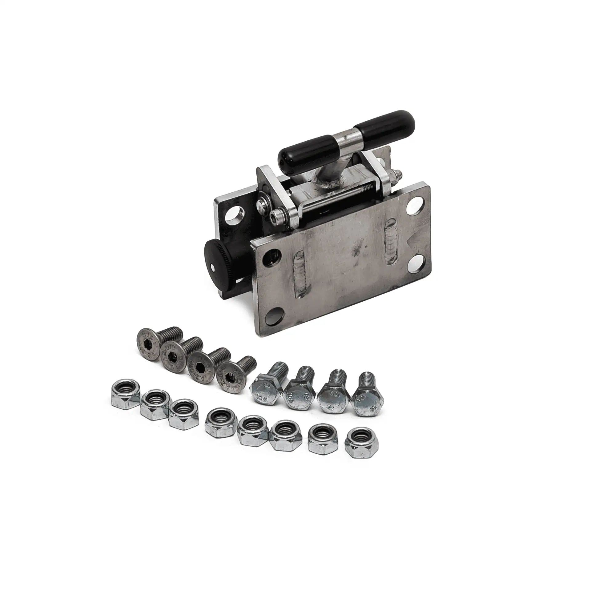 Fixation rabattable Heck-Pack pour porte-bagages, acier inoxydable, contenu de la livraison