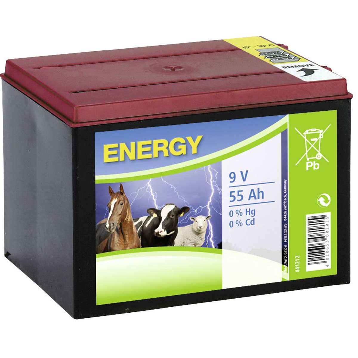 Speciellt torrcellsbatteri zink-luft 9V 55Ah