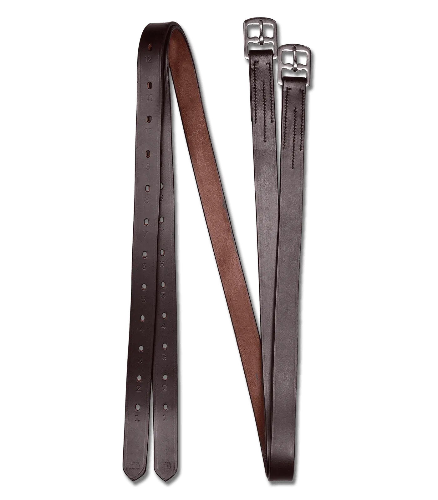 Waldhausen X-Line Steigbügelriemen Leder, 25 mm breit, braun 130 cm