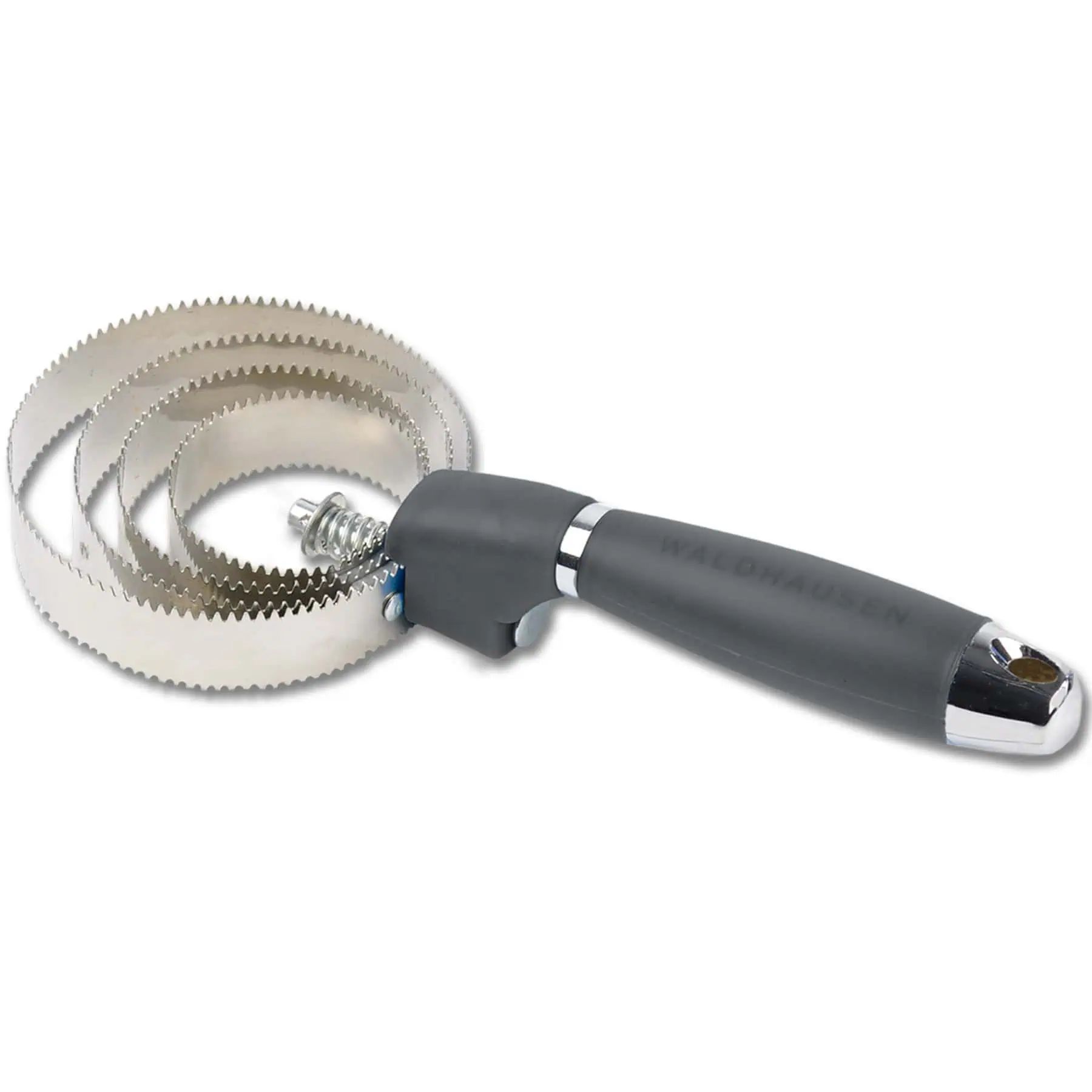 Étrille métallique ronde avec poignée en gel