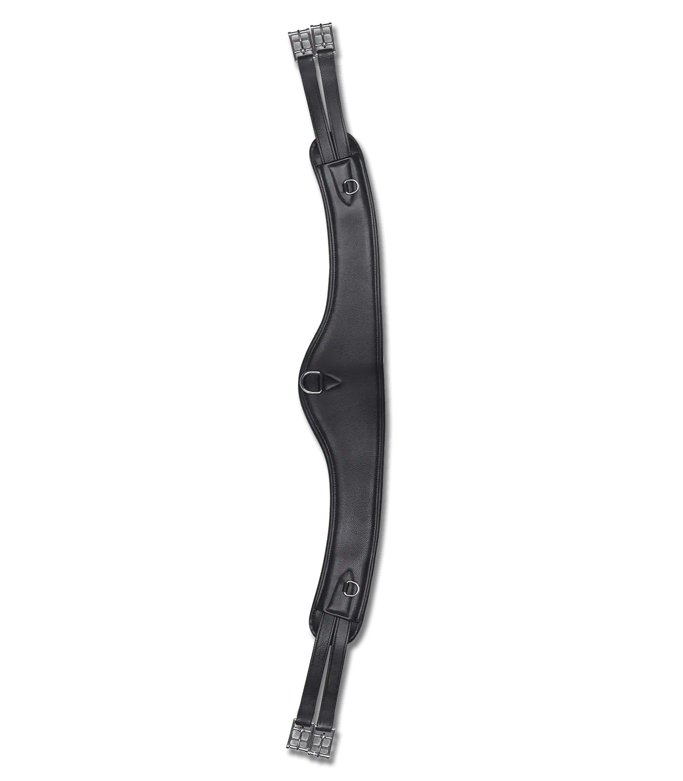 Sangle en Cuir Waldhausen Contour, Sangle Courbée pour Chevaux, Noire, 120 cm