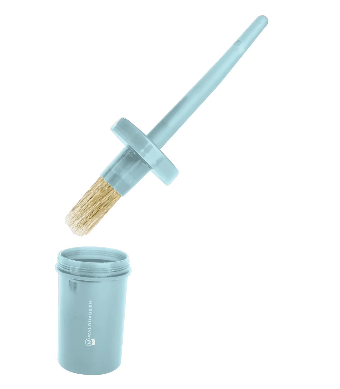 Waldhausen Hufpinselsafe – Pinceau à sabots avec boîte de rangement, turquoise