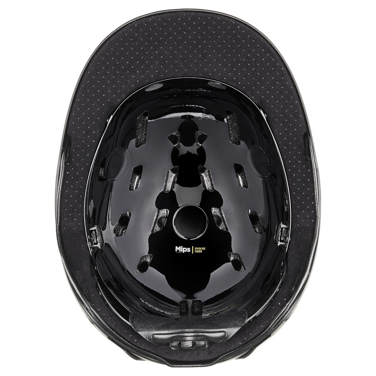uvex exxeed Mips Riding Helmet, matt black, Rotational Impact Protection, top view