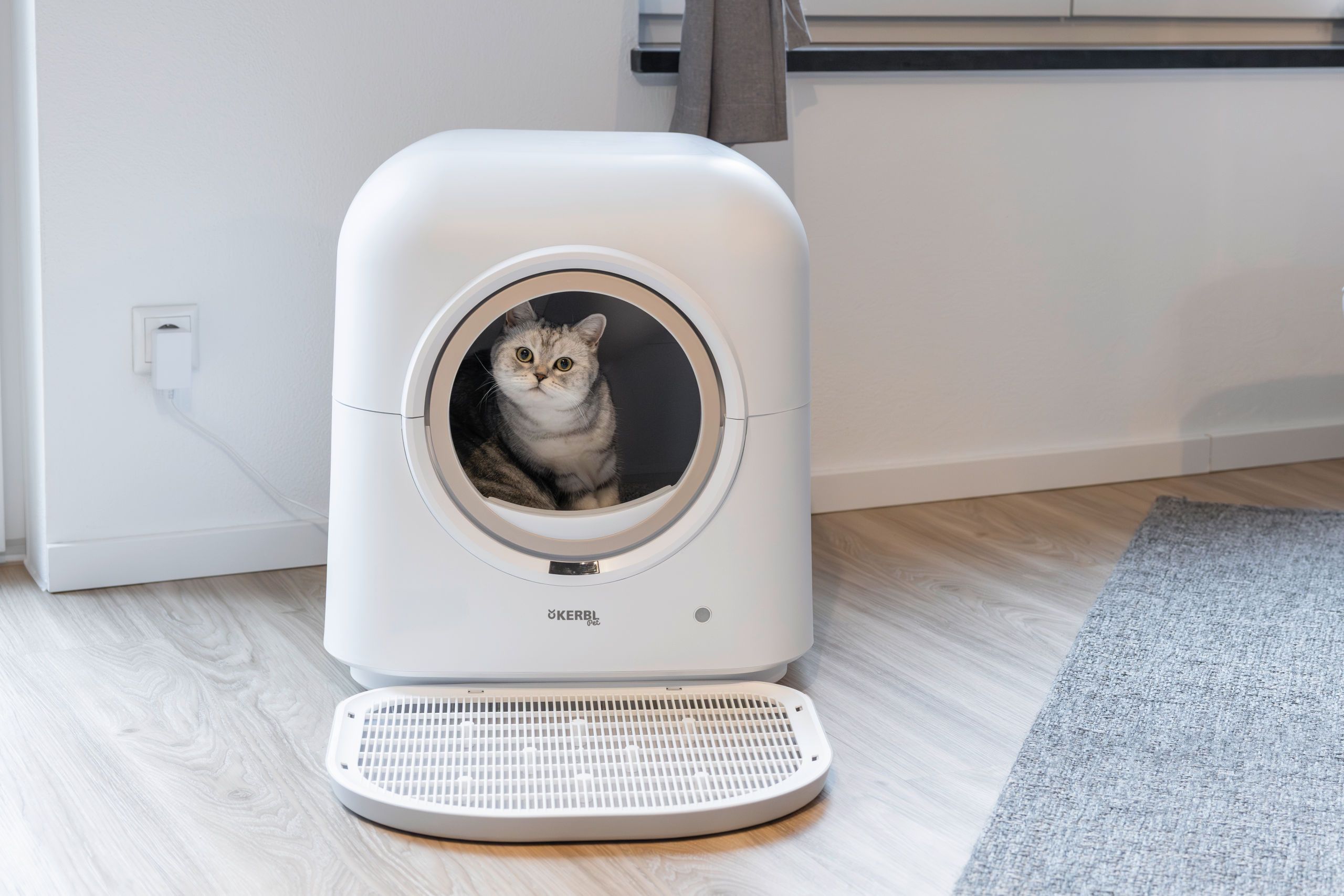 Kerbl Katzentoilette Smart selbstreinigend mit App, 54 x 54 cm