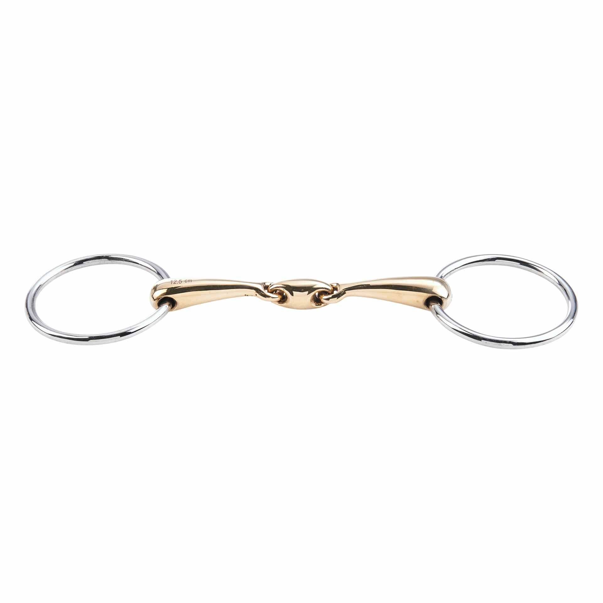 Mors BUSSE KAUGAN 16 mm, double brisure, anneaux inox sans nickel, vue de face