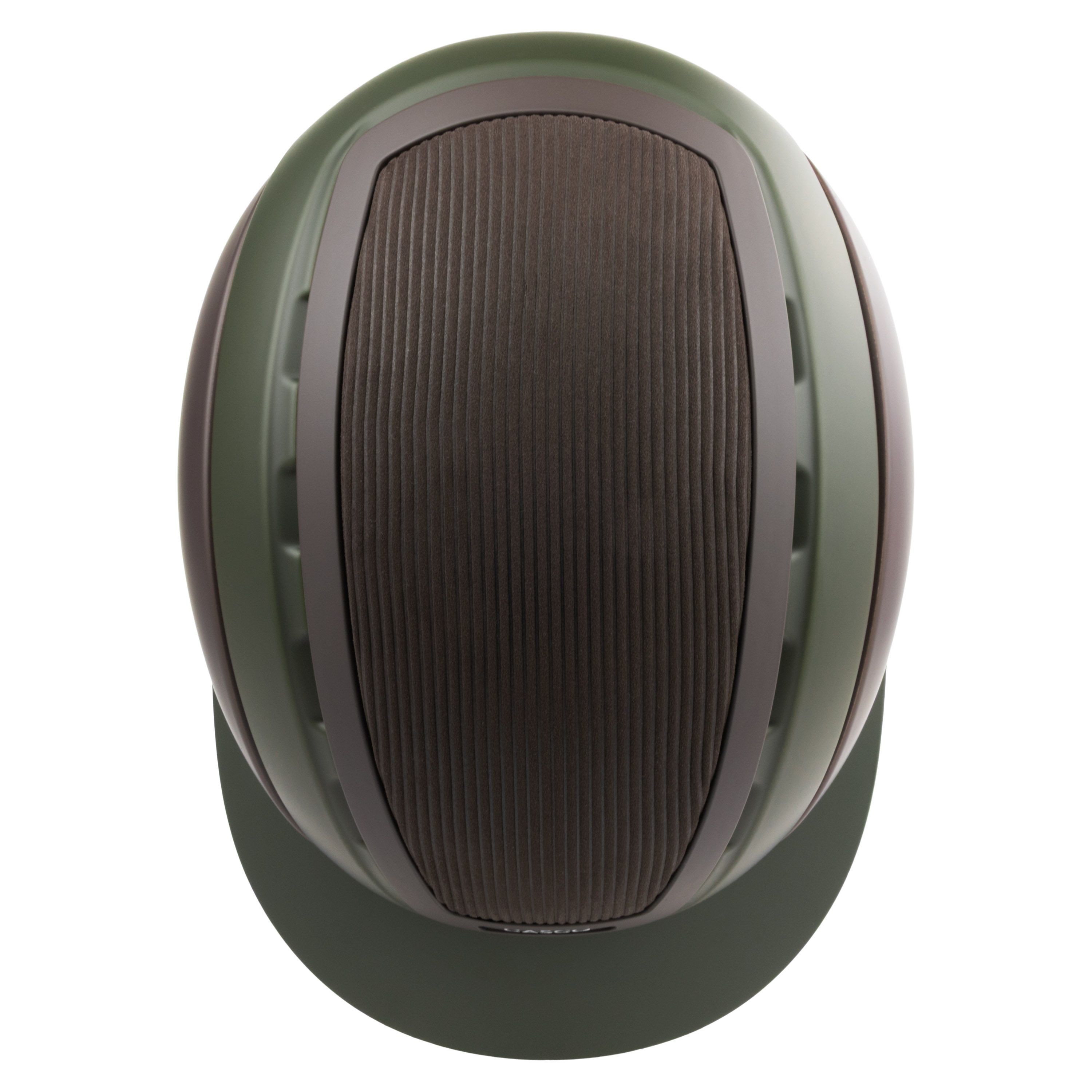 Casco ELITE Cottage Everwood casque d'équitation brun-olive, vue de dessus