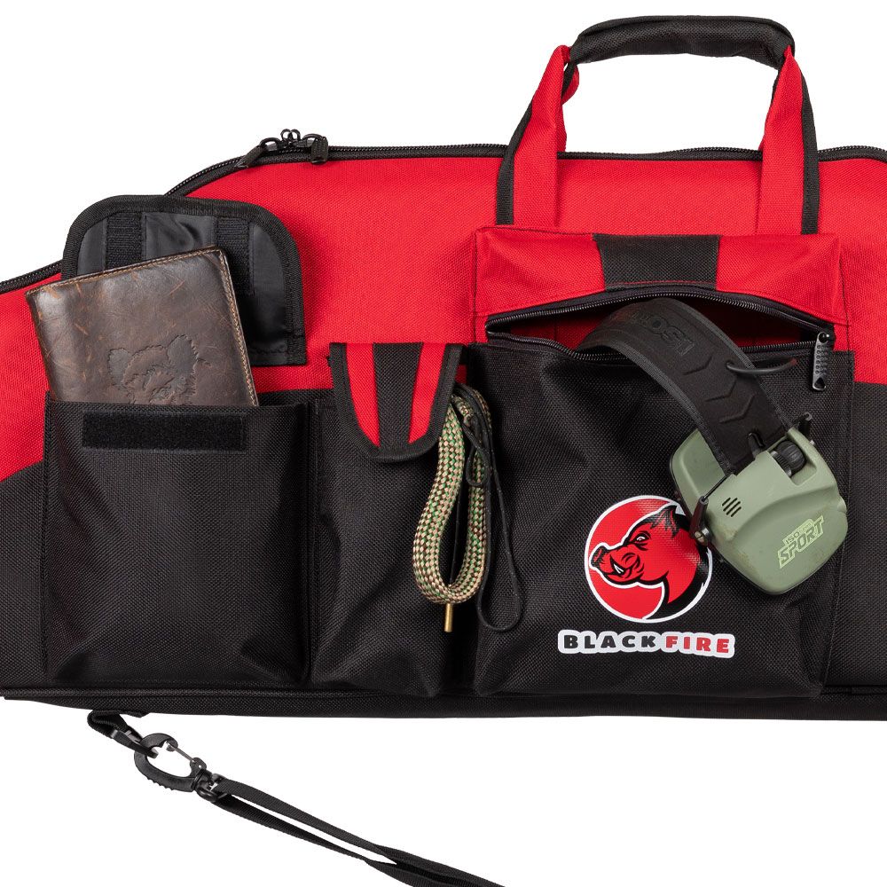 tool bag, travel bag, red black, pockets, carabiner