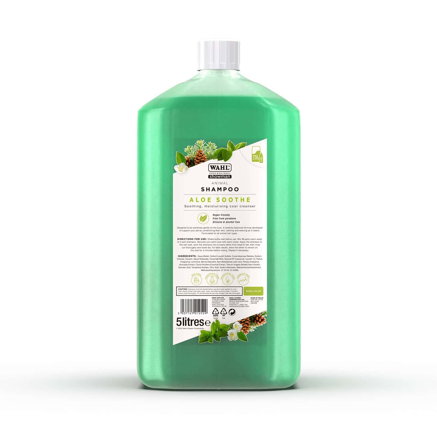 Wahl Aloe Soothe Tiershampoo, sanfte Pflege, für glänzendes Fell