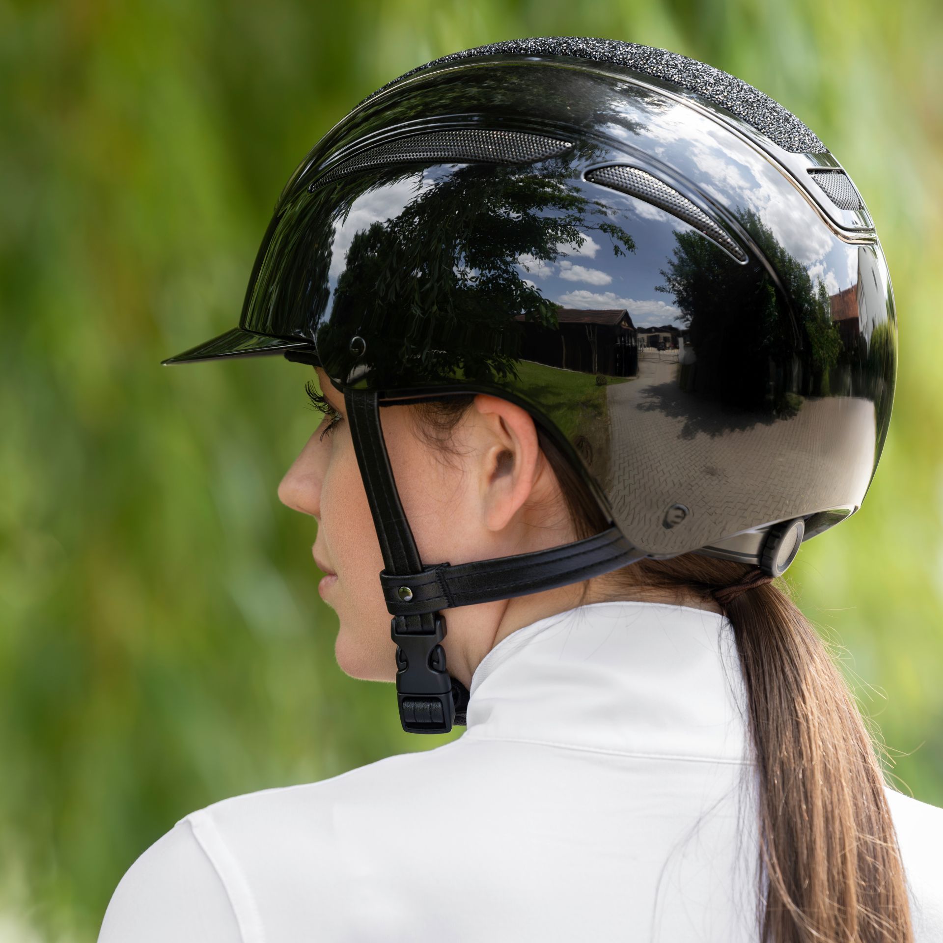 Covalliero Casco da equitazione Elite, design classico e Disc-System, vista posteriore