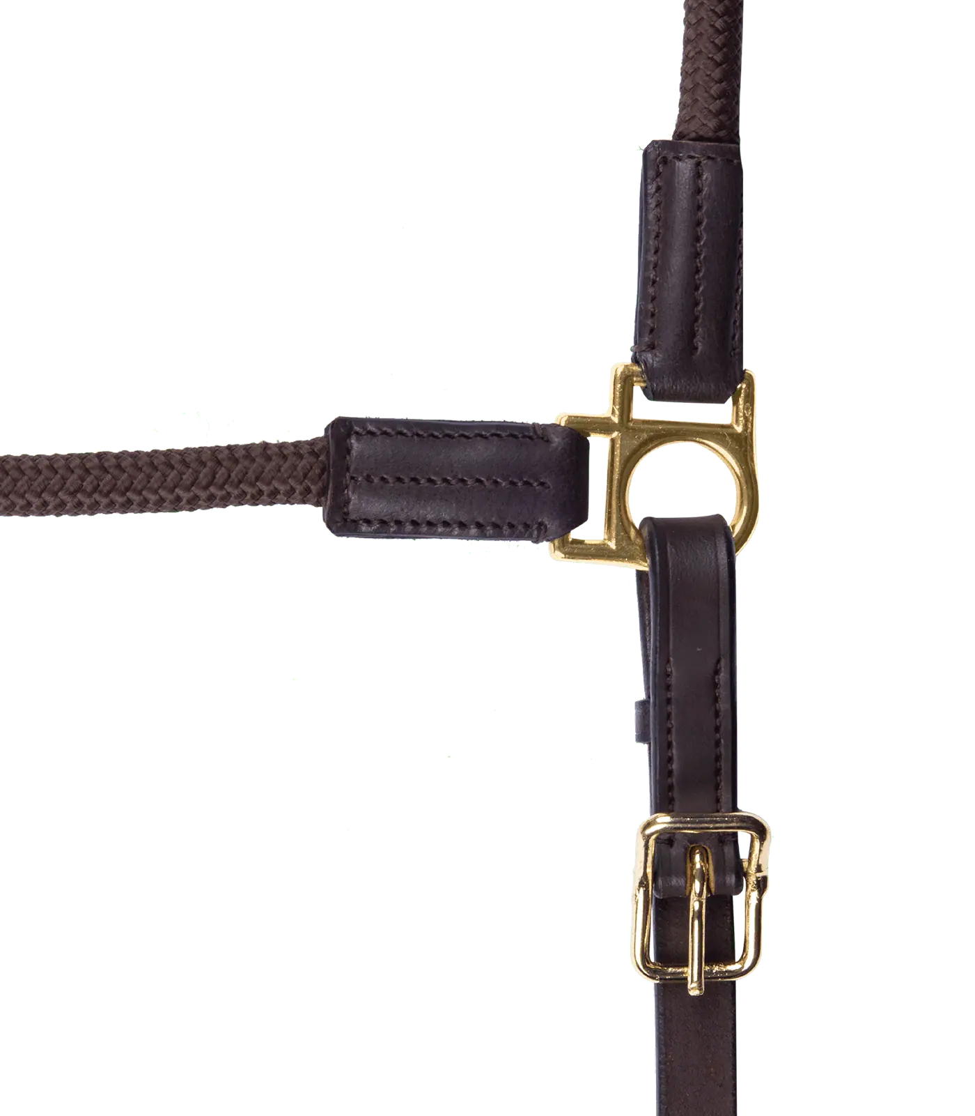 Waldhausen Lederhalfter X-Line Nevada, Pferdehalfter mit Seil-Akzenten, Detailansicht, Verschluss